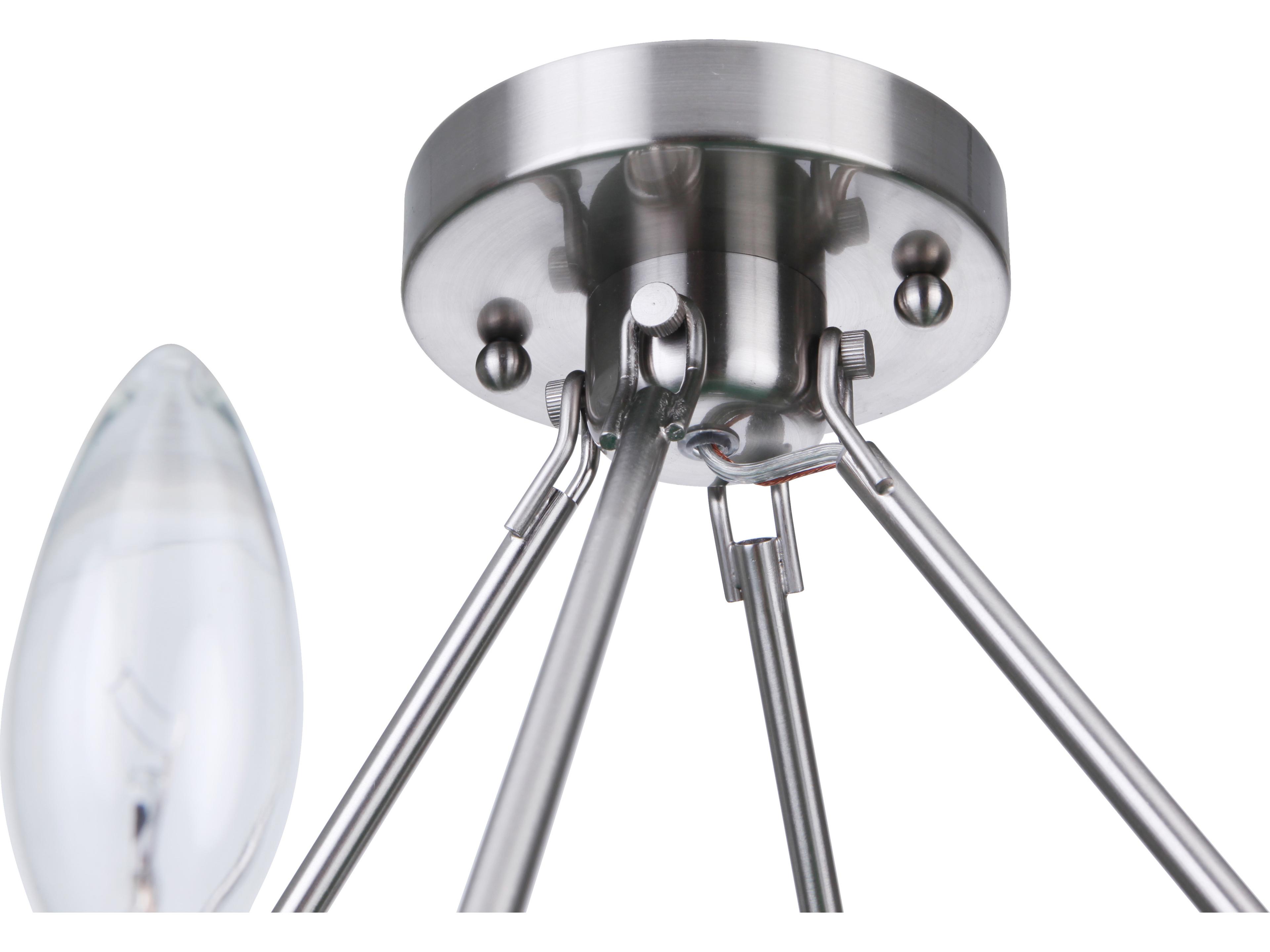 Craftmade Larrson 6-Light Brushed Polished Nickel Semi Flush Mount