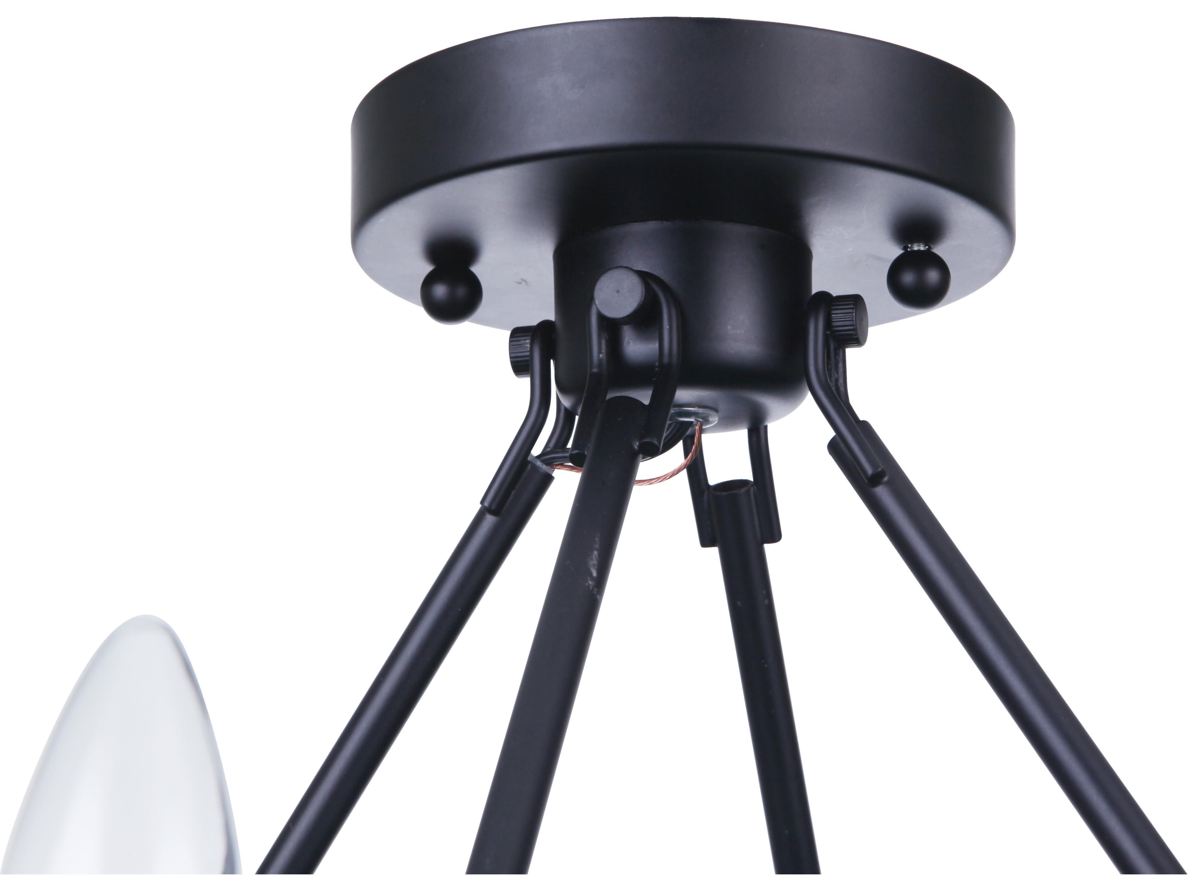 Craftmade Larrson 6-Light Flat Black Semi Flush Mount