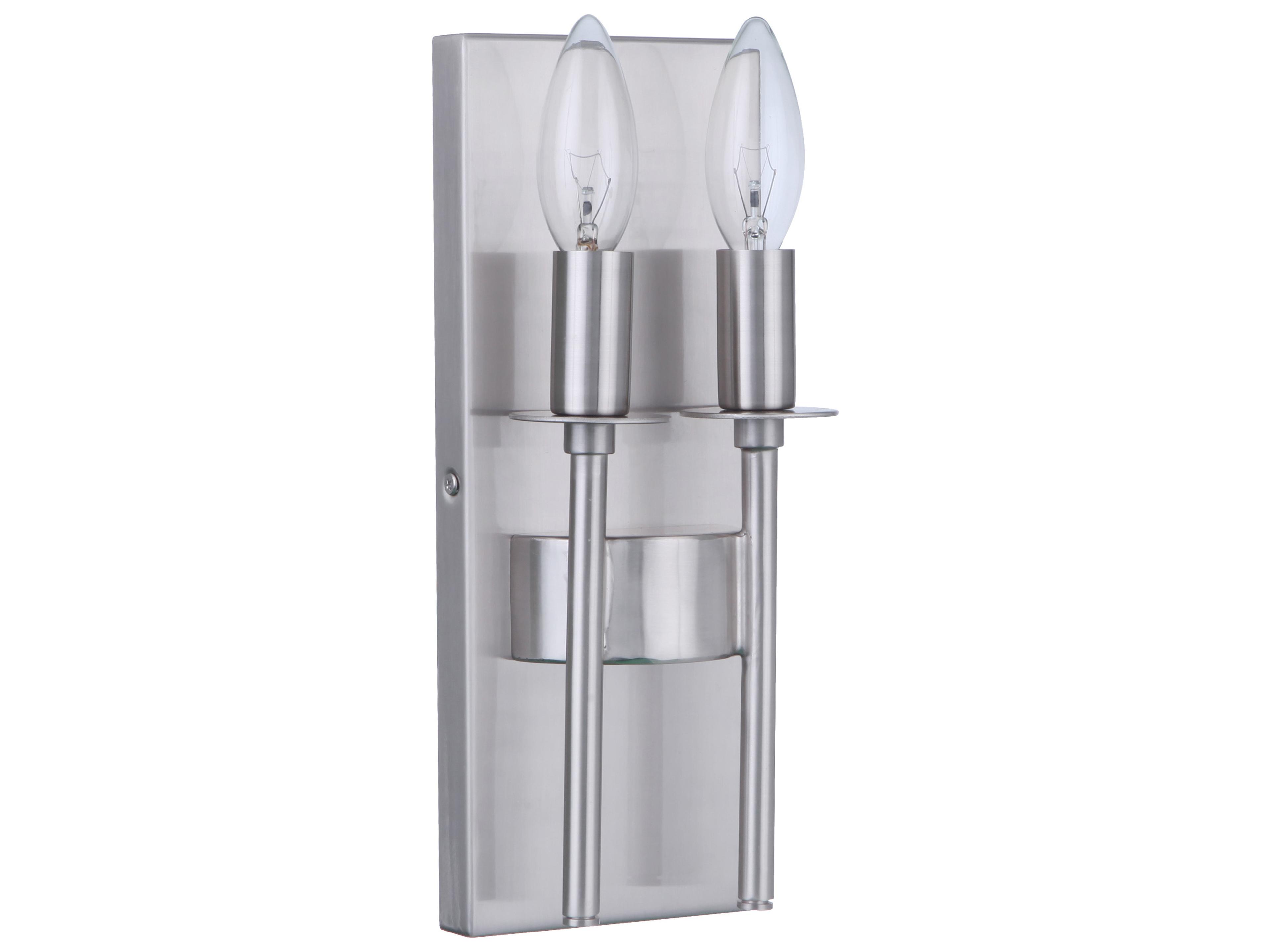 Larrson 2-Light Brushed Polished Nickel Wall Sconce