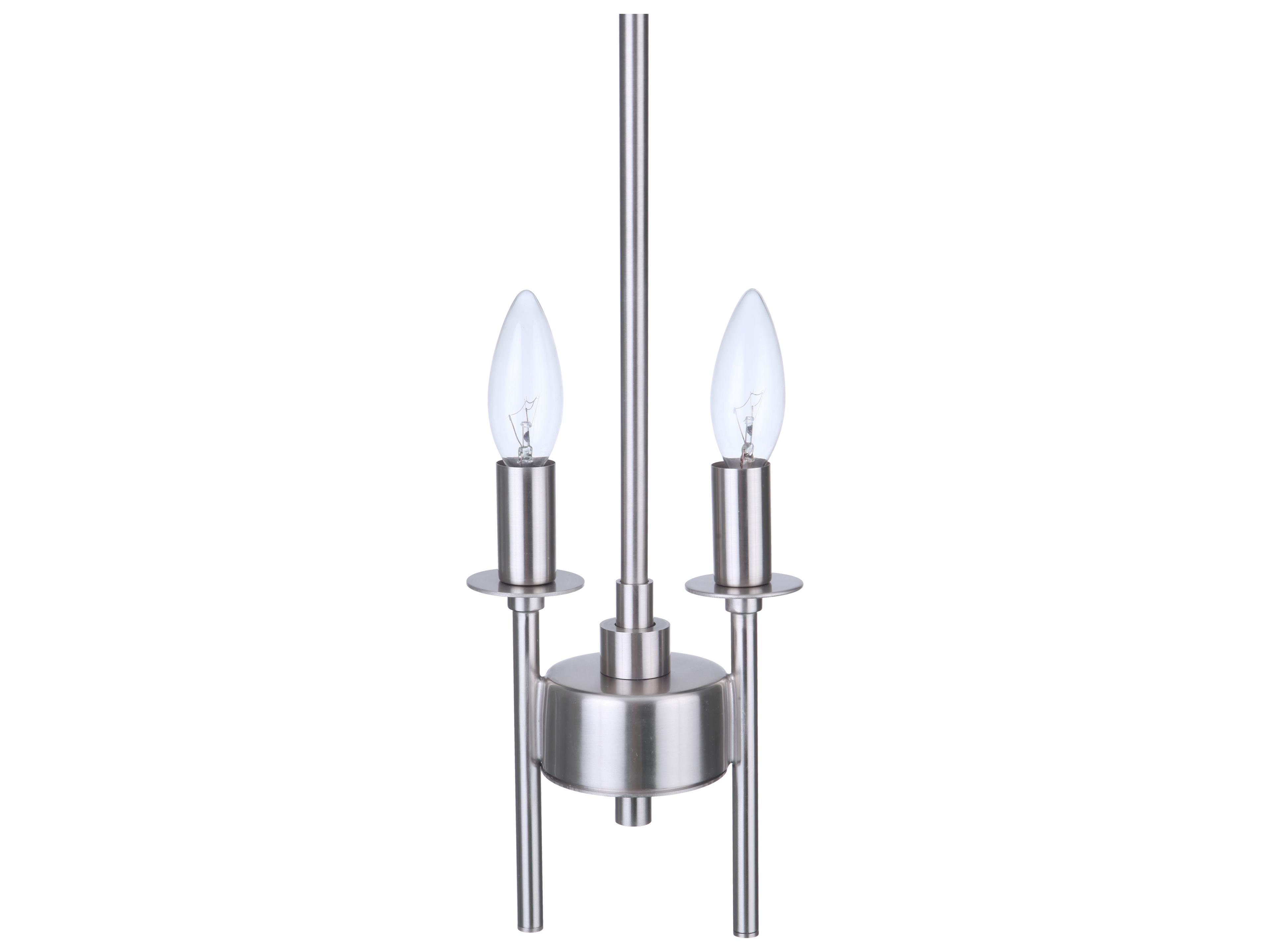 Craftmade Larrson 2-Light Brushed Polished Nickel Mini Pendant