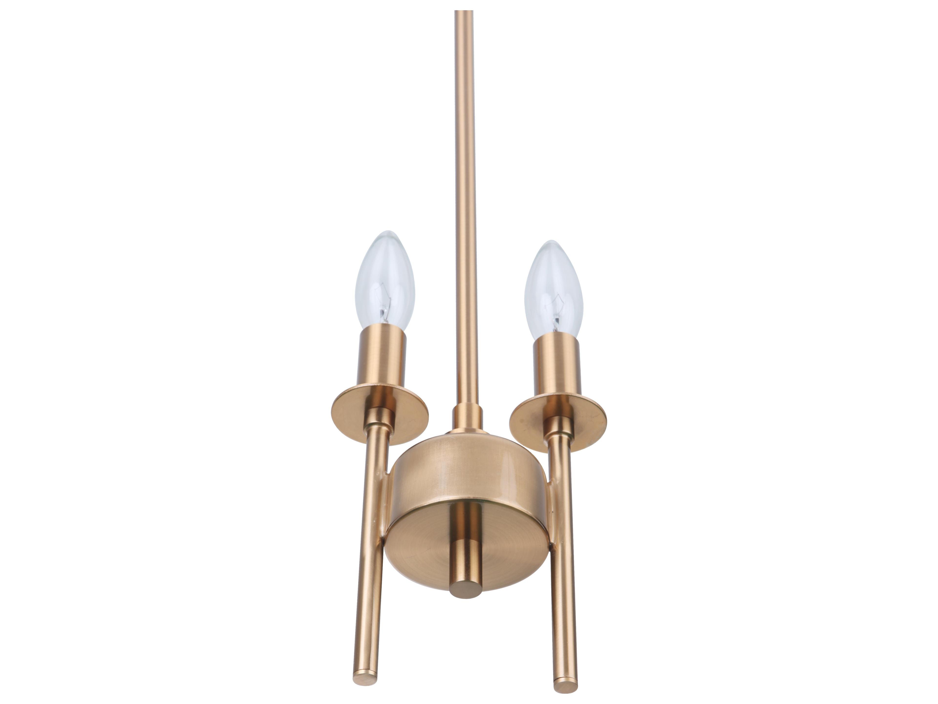 Craftmade Larrson 2-Light Satin Brass Mini Pendant