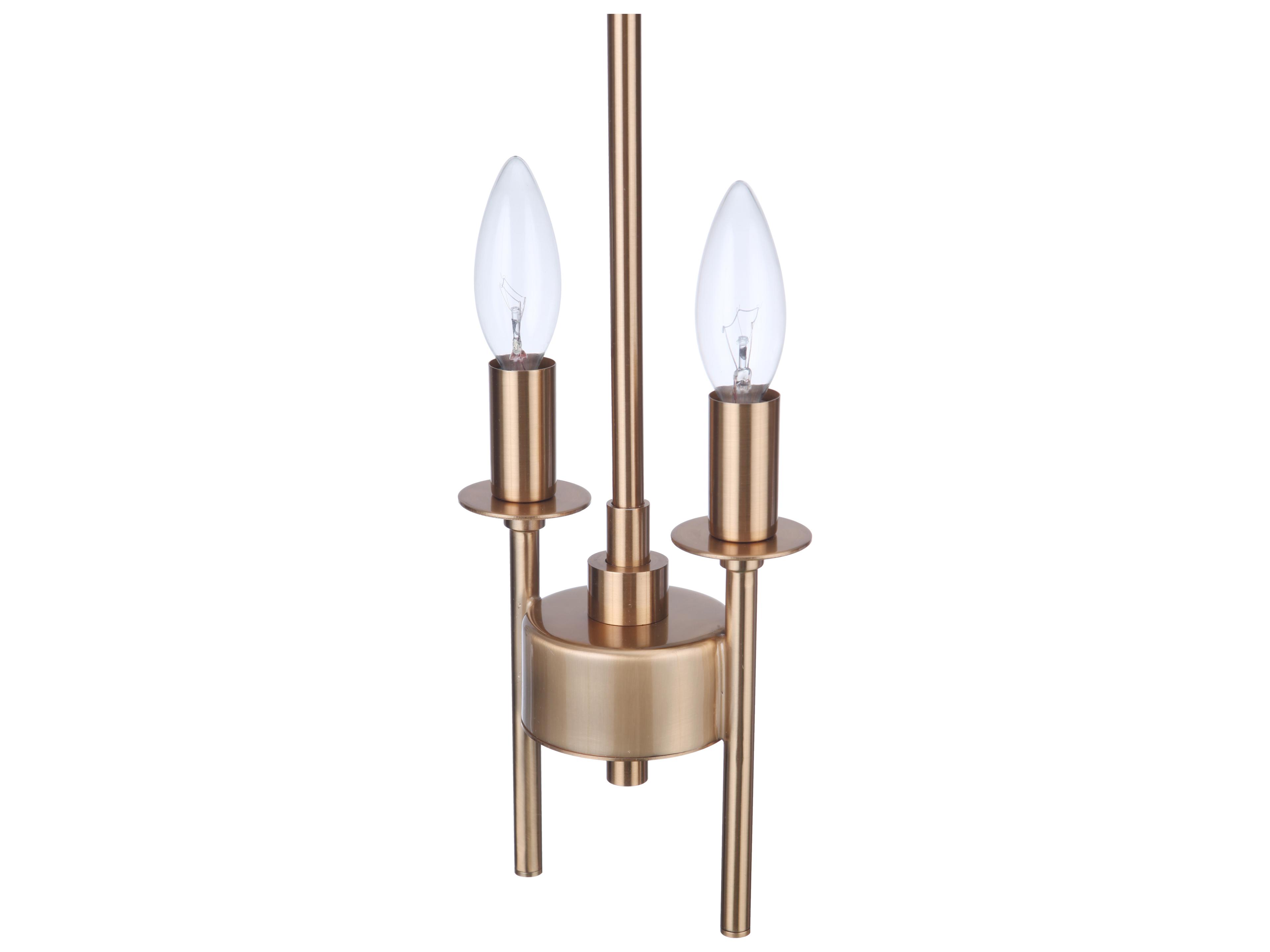 Craftmade Larrson 2-Light Satin Brass Mini Pendant