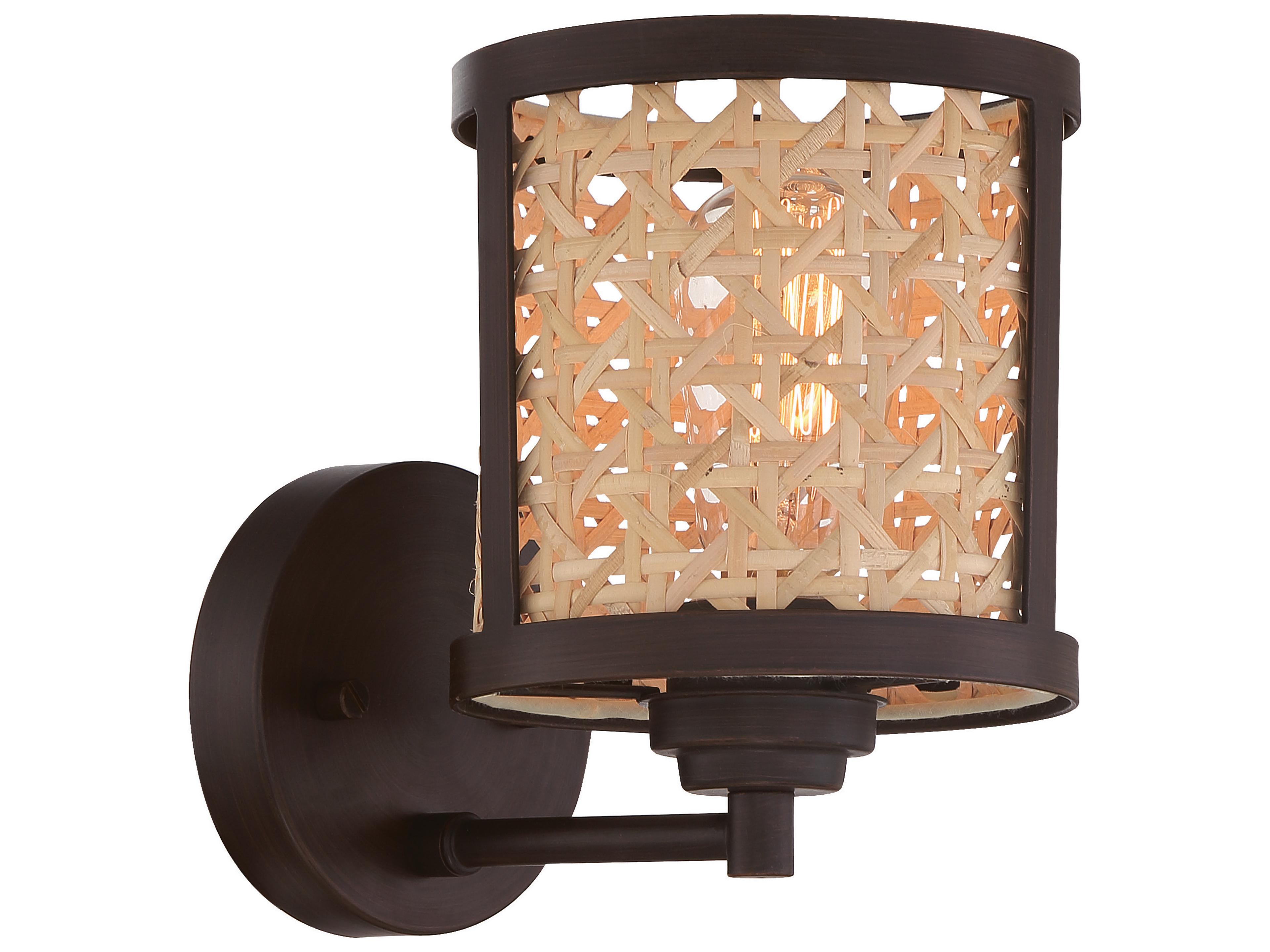 Craftmade Malaya 1-Light Aged Bronze Brushed Wall Sconce