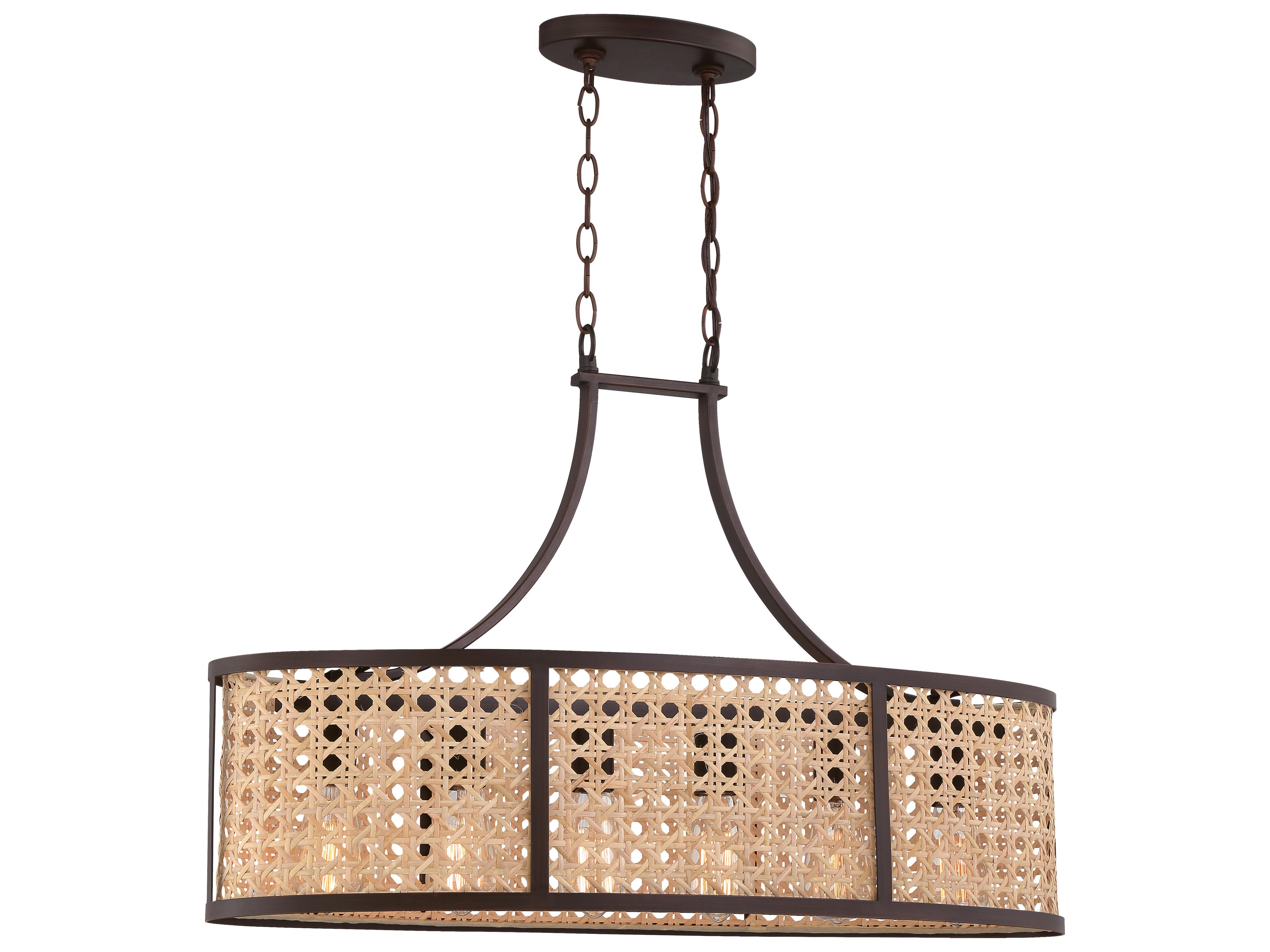 Craftmade Malaya 6-Light Aged Bronze Brushed Linear Island Pendant