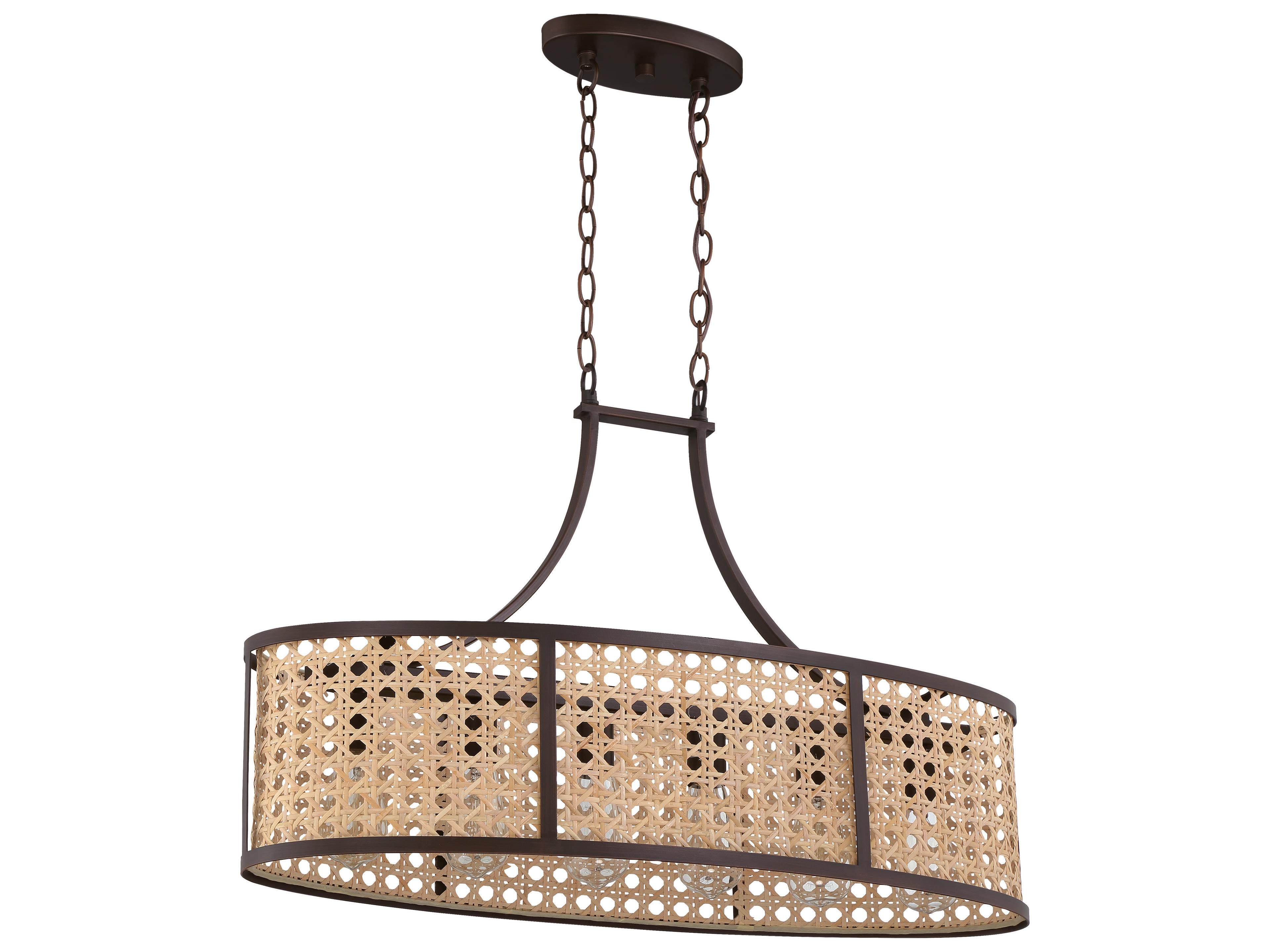 Craftmade Malaya 6-Light Aged Bronze Brushed Linear Island Pendant