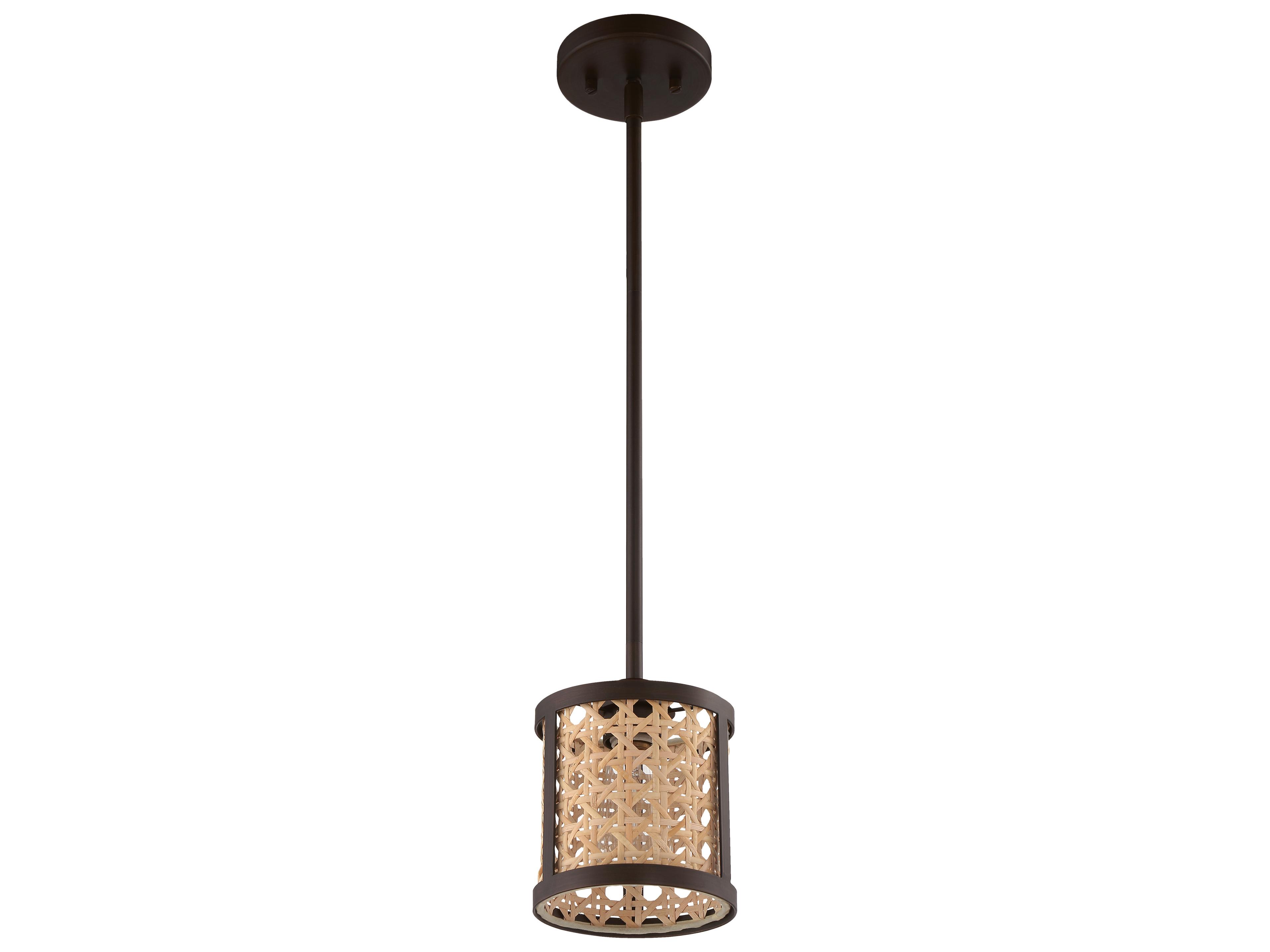 Craftmade Malaya 1-Light Aged Bronze Brushed Cylinder Mini Pendant