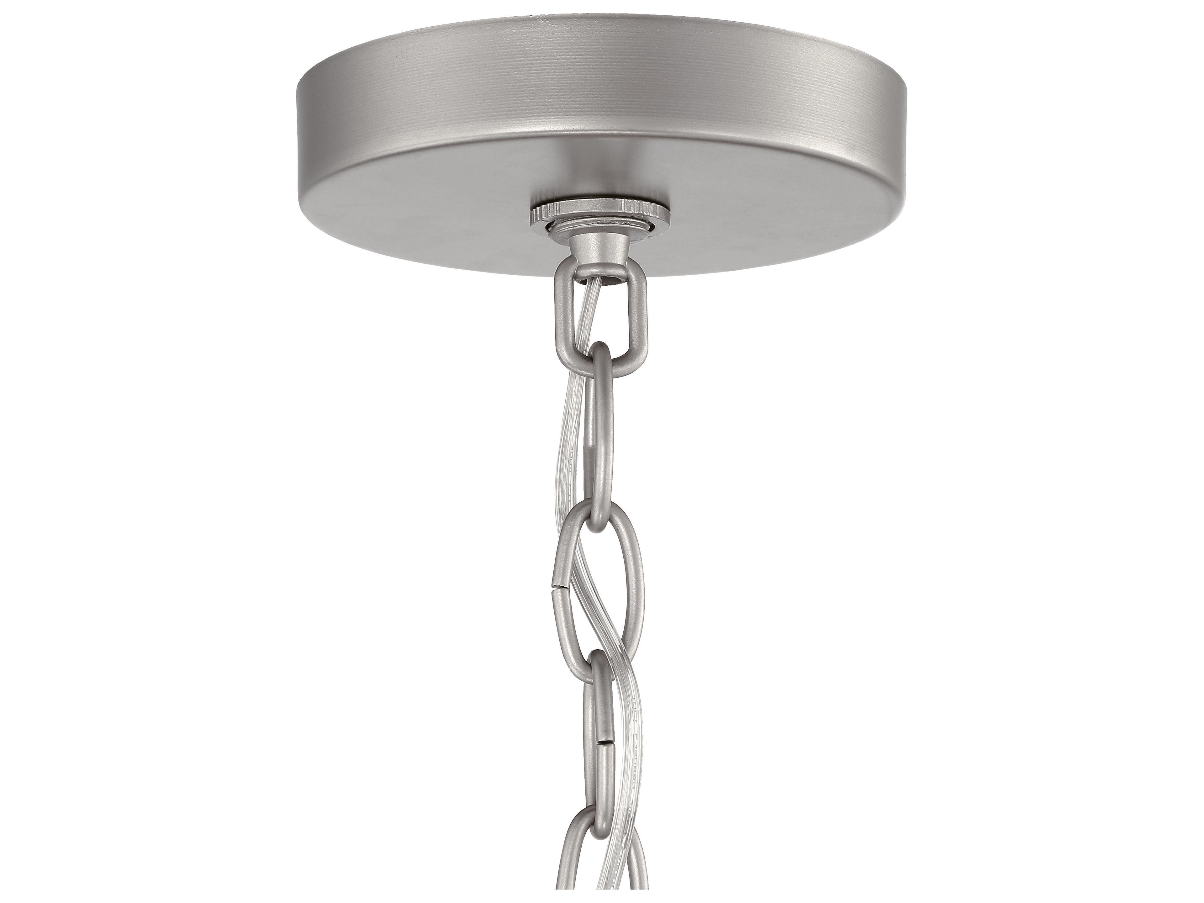 Craftmade Cadence 6-Light Satin Nickel Glass Cylinder Chandelier