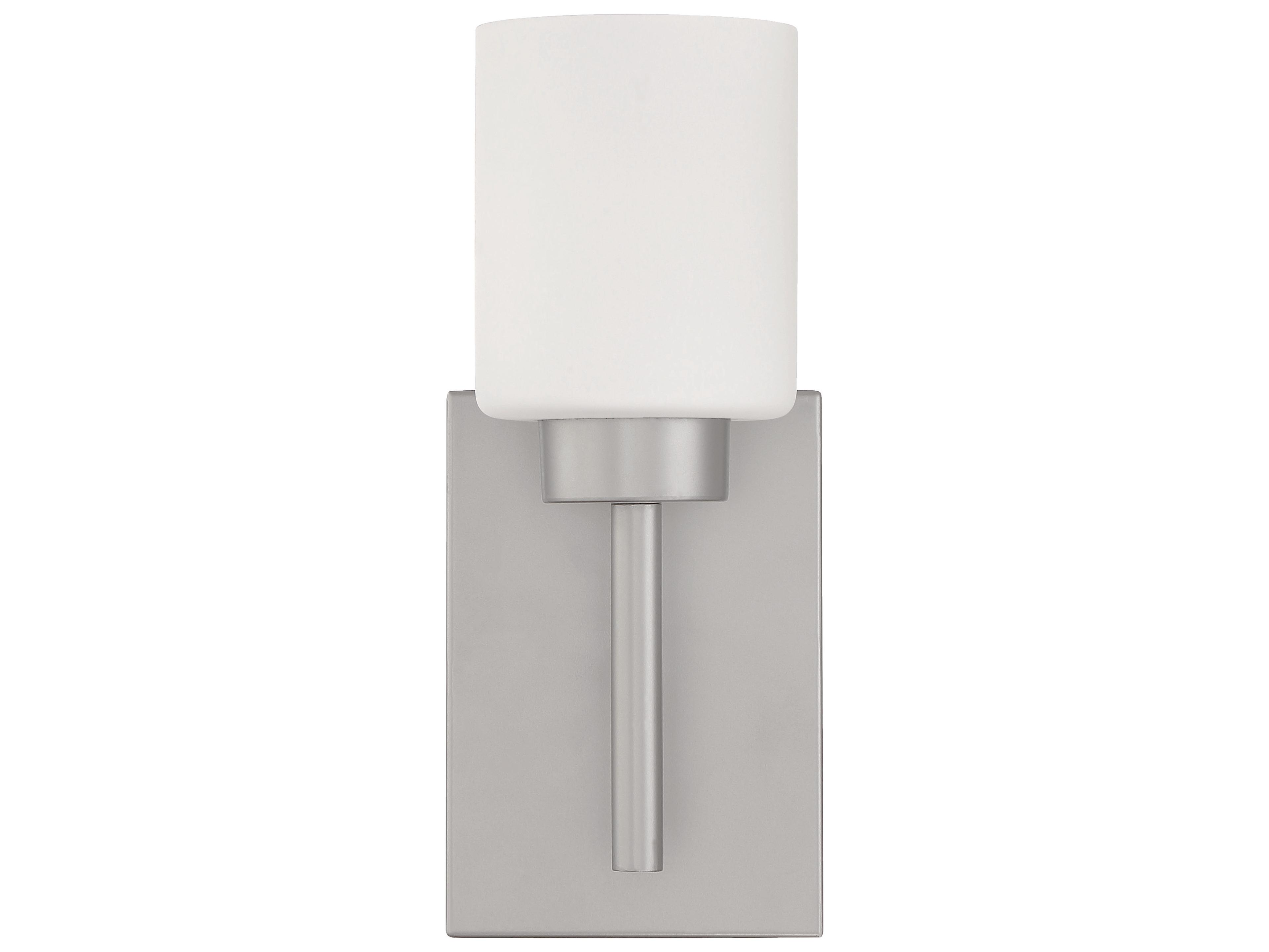 Craftmade Cadence 1-Light Satin Nickel Glass Wall Sconce
