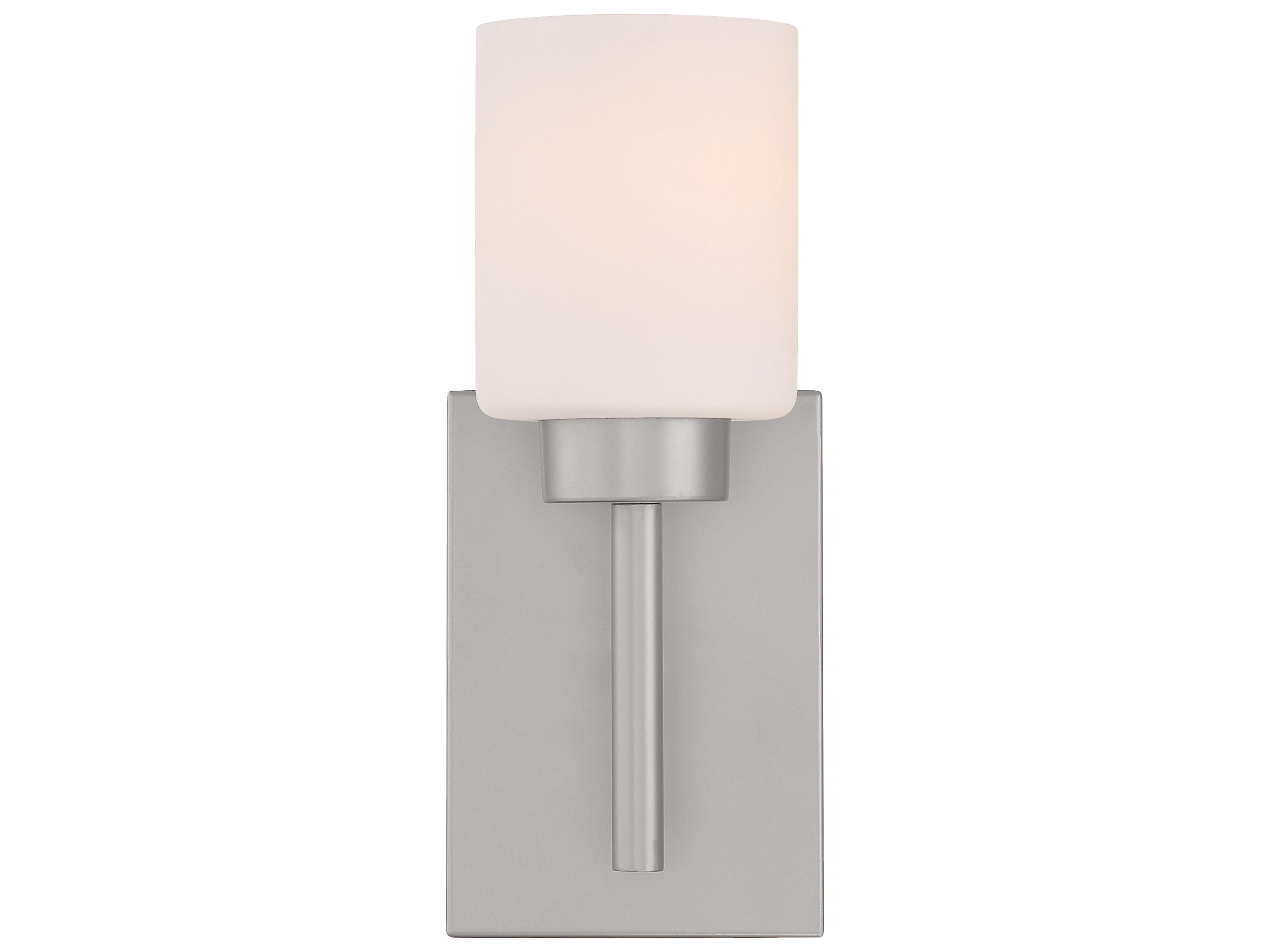 Craftmade Cadence 1-Light Satin Nickel Glass Wall Sconce