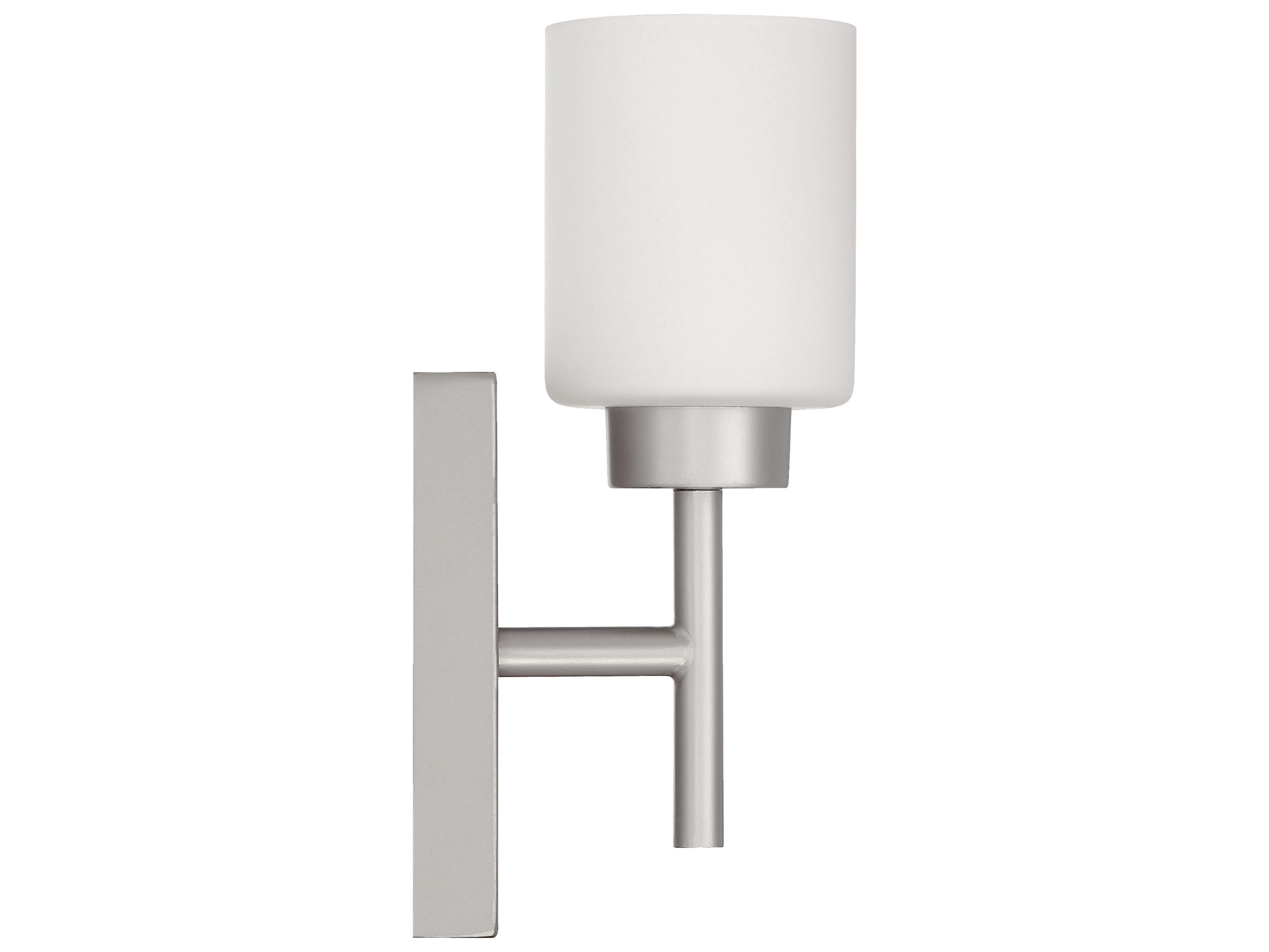 Craftmade Cadence 1-Light Satin Nickel Glass Wall Sconce