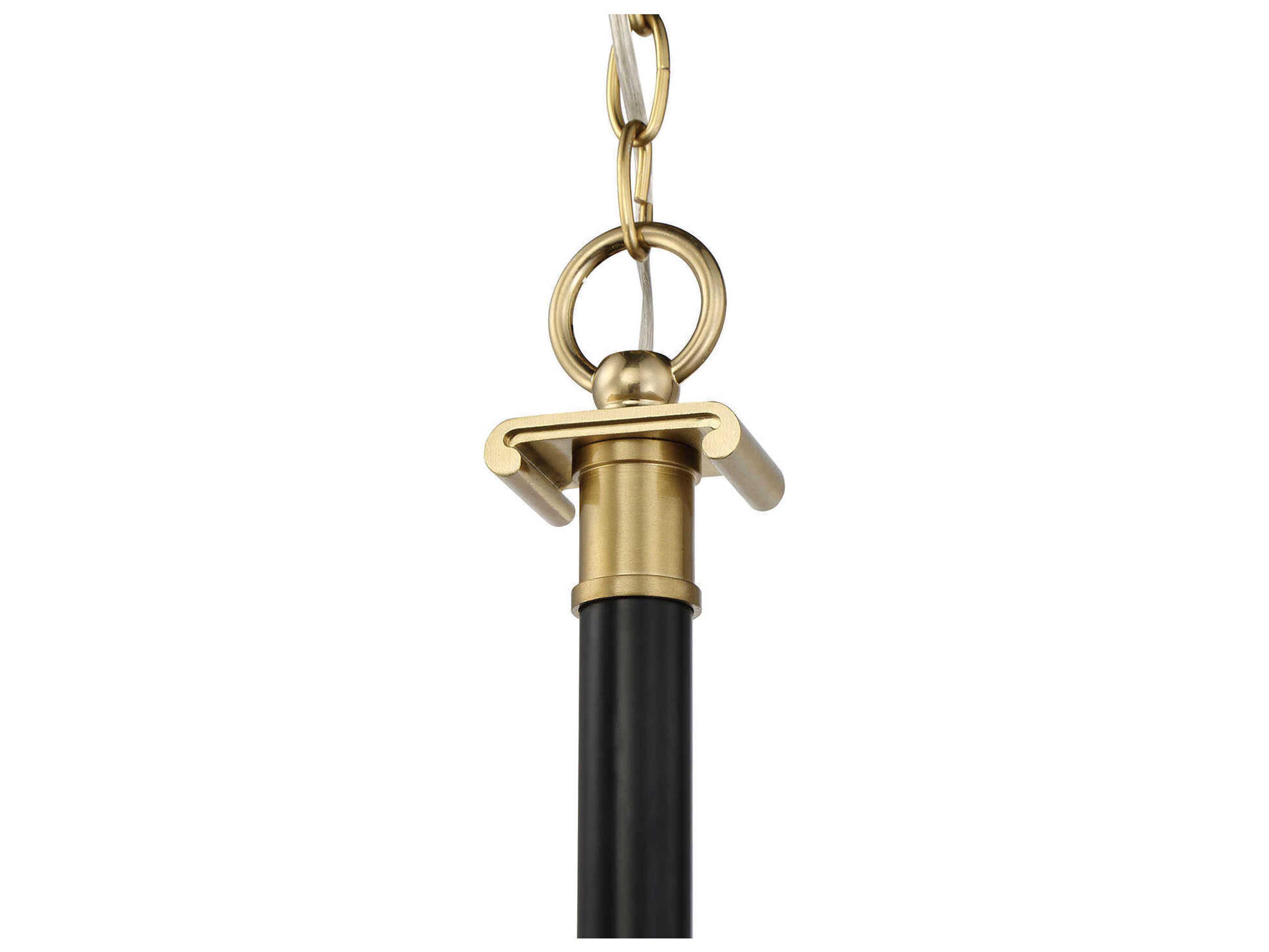 Craftmade Stanza 4-Light Flat Black Satin Brass Candelabra Chandelier