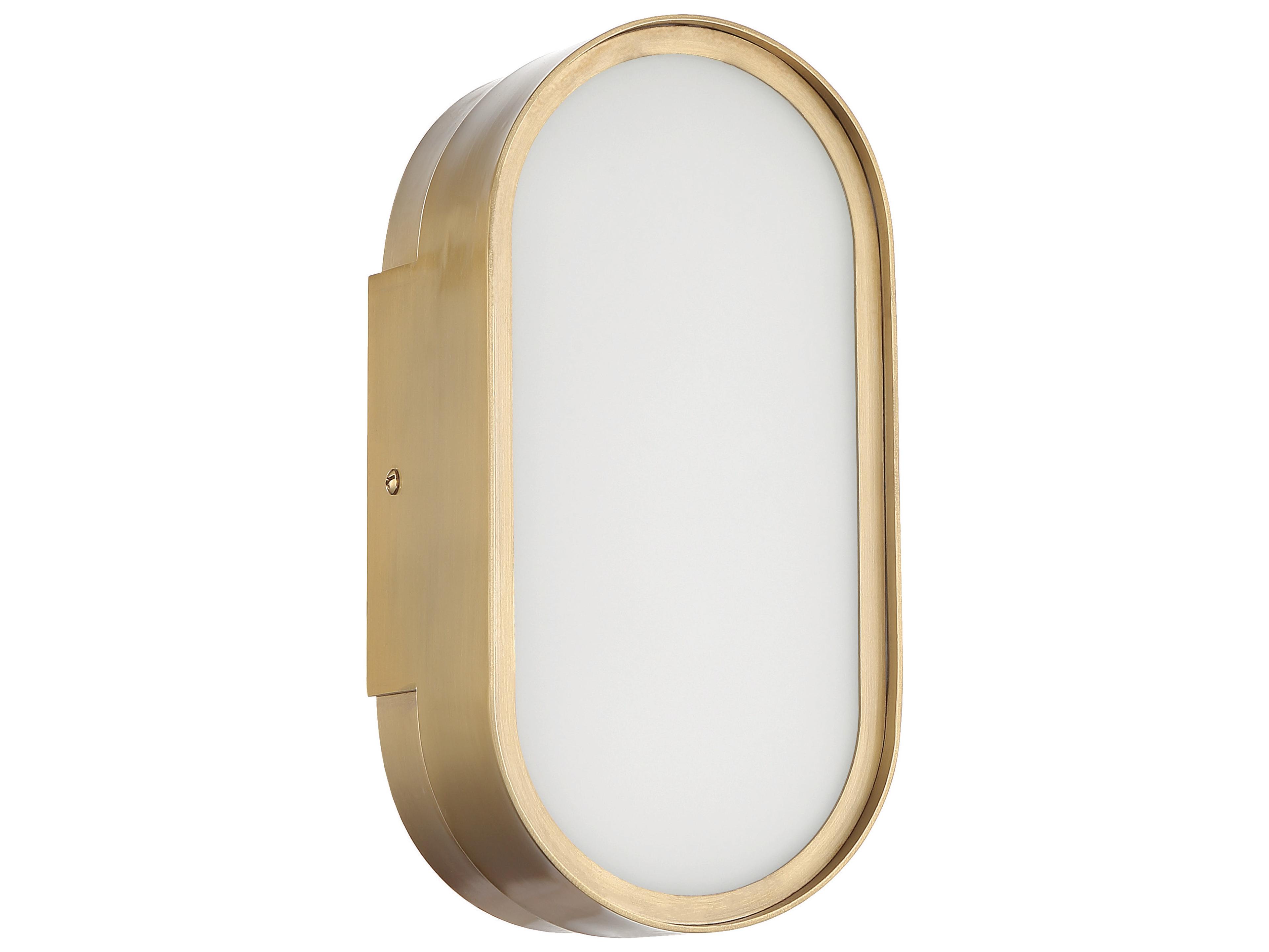 Melody 1-Light Satin Brass Glass LED Wall Sconce