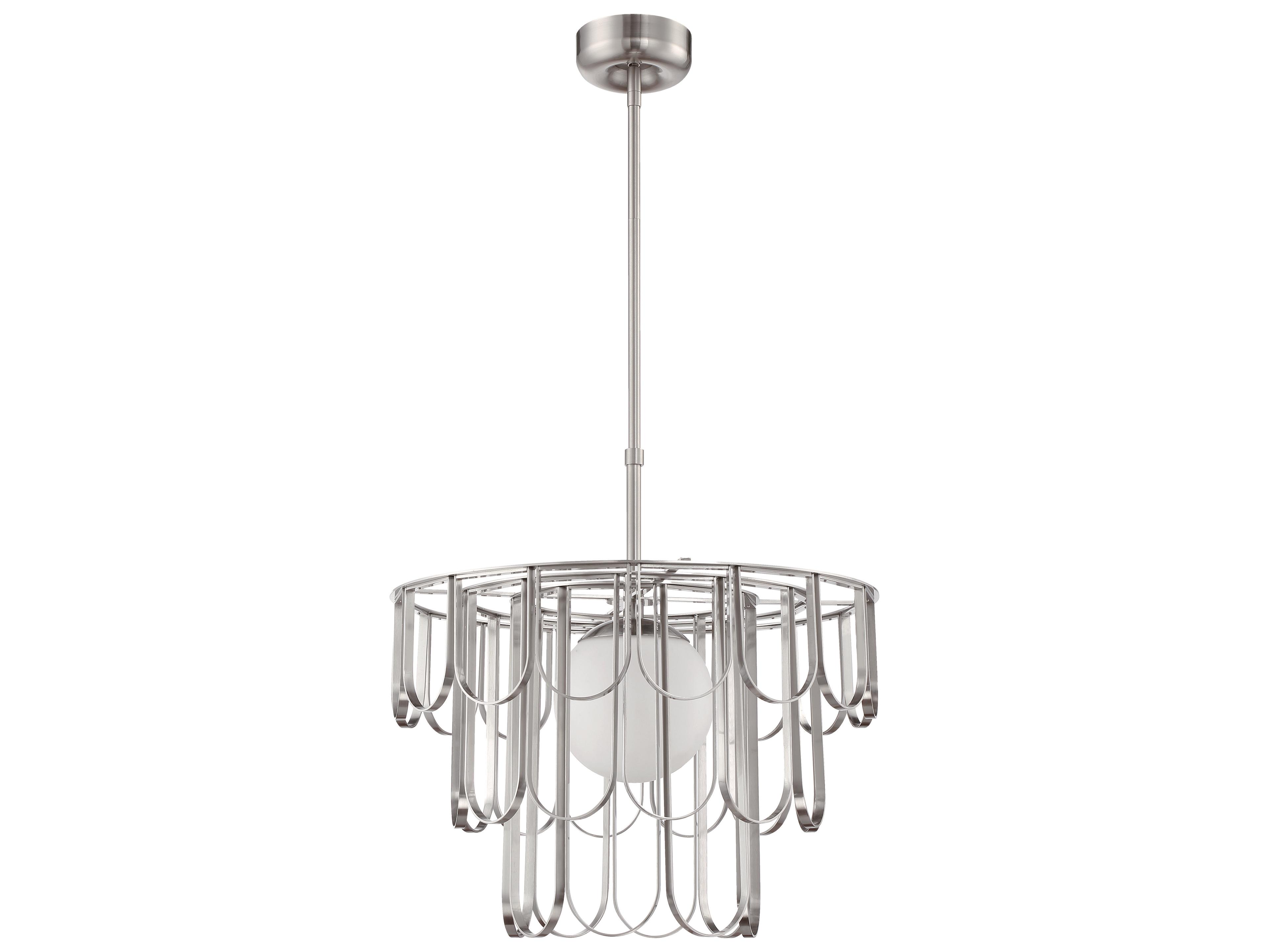 Melody 1-Light Brushed Polished Nickel Globe Pendant