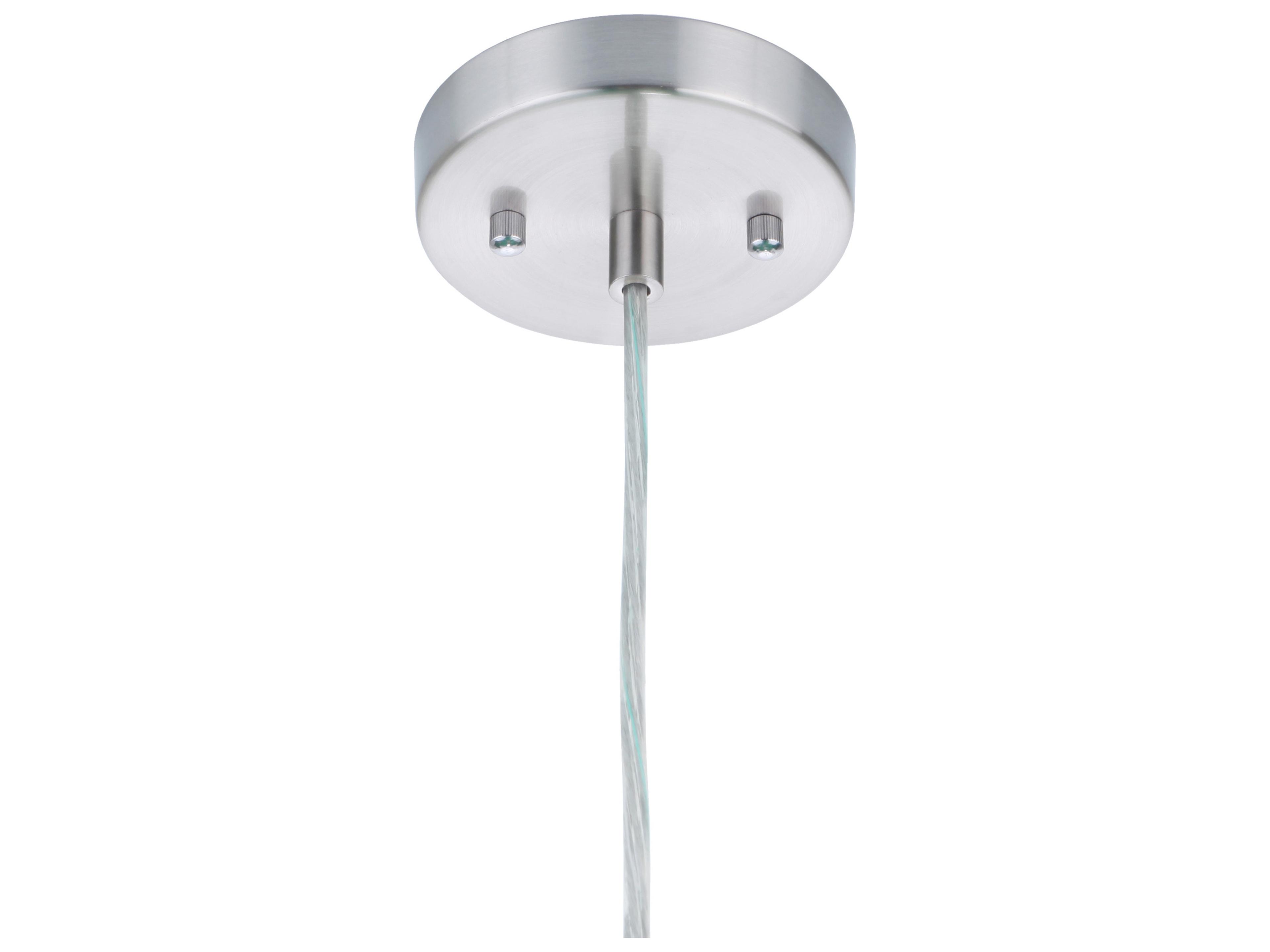 Craftmade Pill 1-Light Brushed Polished Nickel Glass Cylinder Mini Pendant