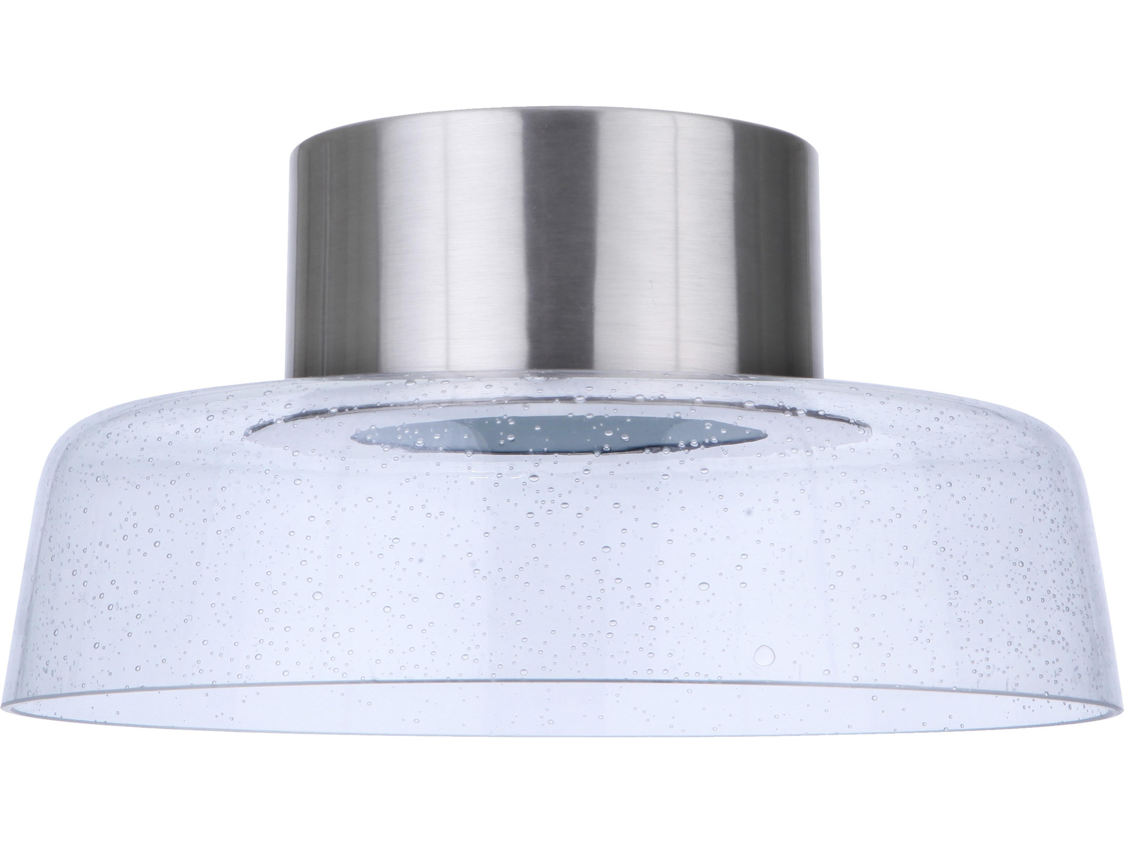 Centric Brushed Polished Nickel Glass LED Dome Flush Mount