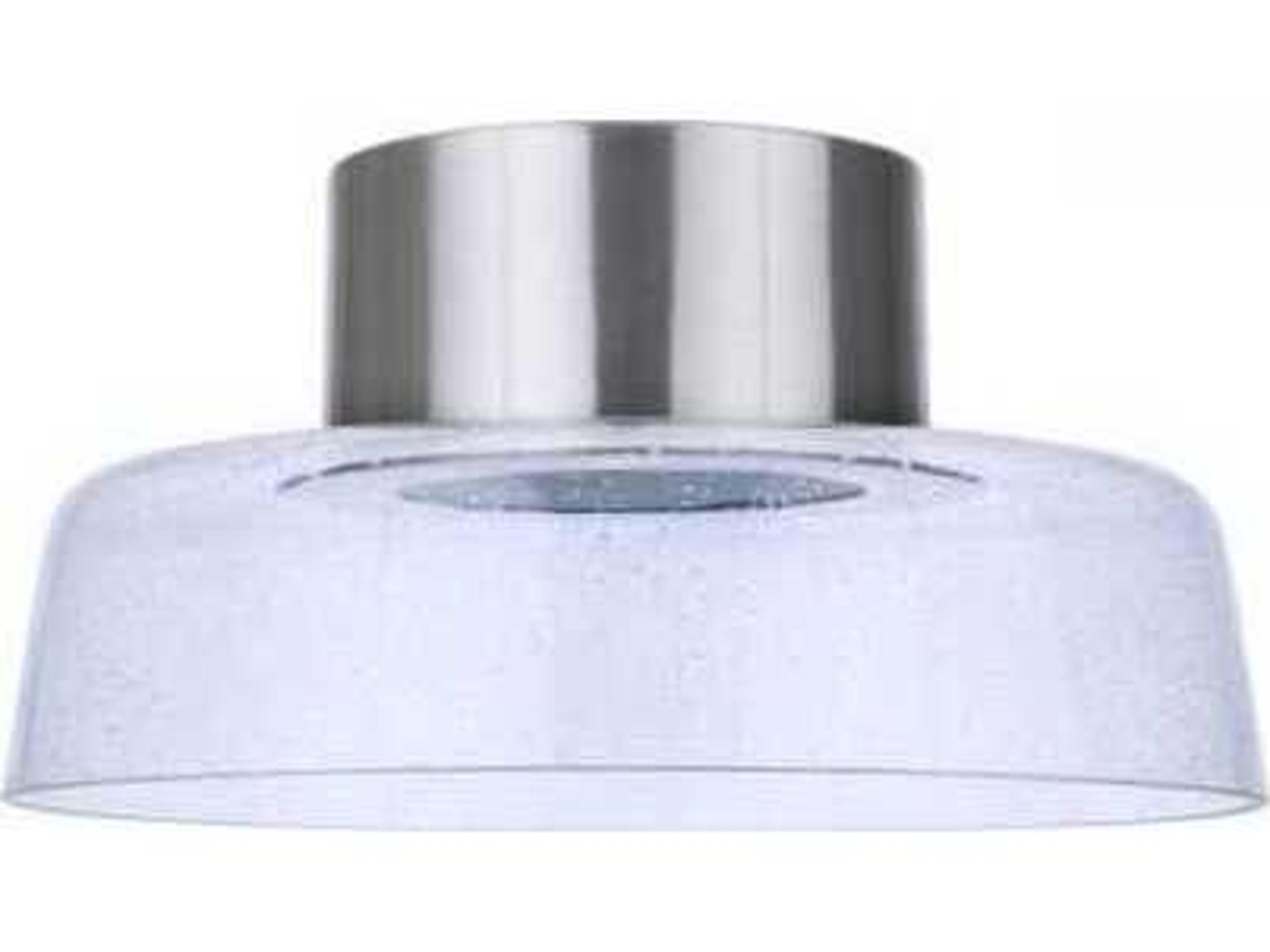 Centric Brushed Polished Nickel Glass LED Dome Flush Mount