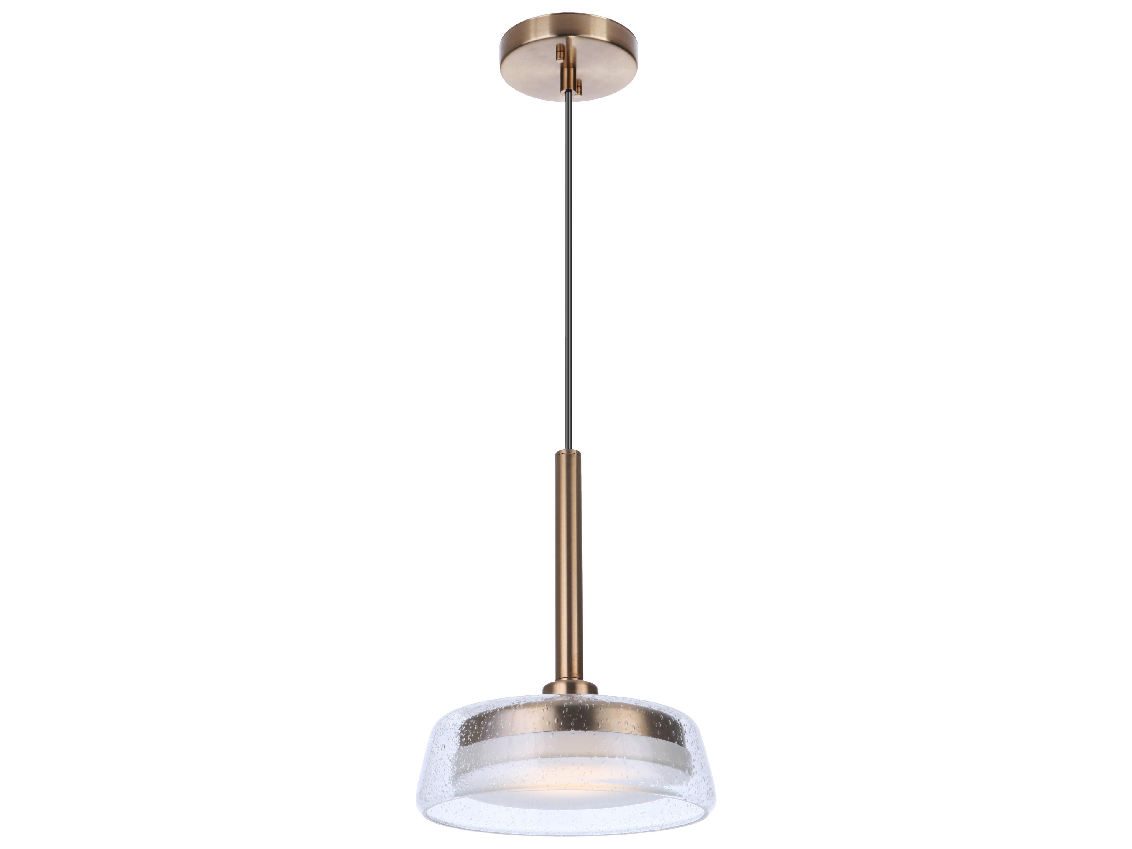 Craftmade Centric Satin Brass Glass LED Dome Mini Pendant