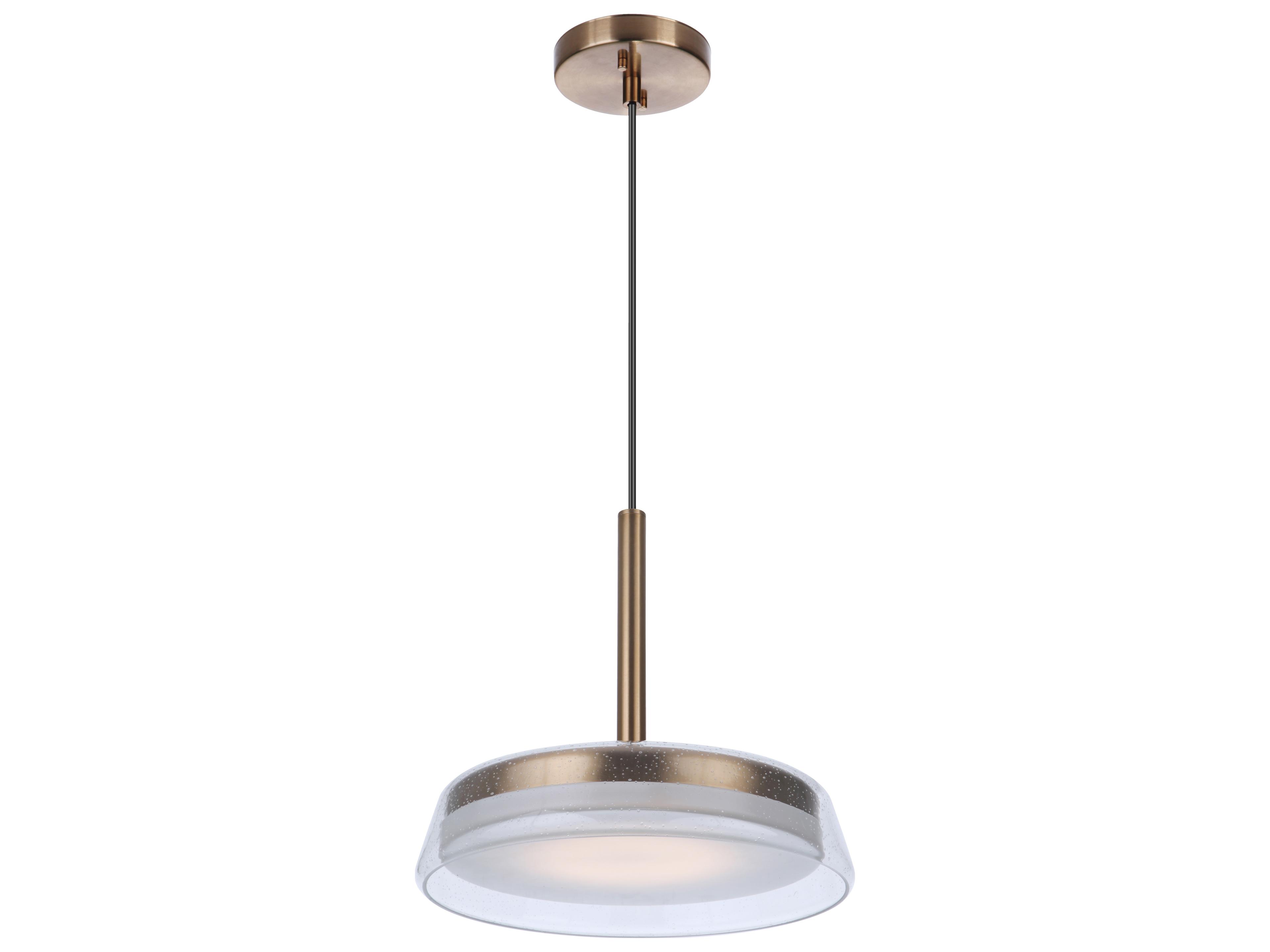 Craftmade Centric Satin Brass Glass LED Dome Pendant