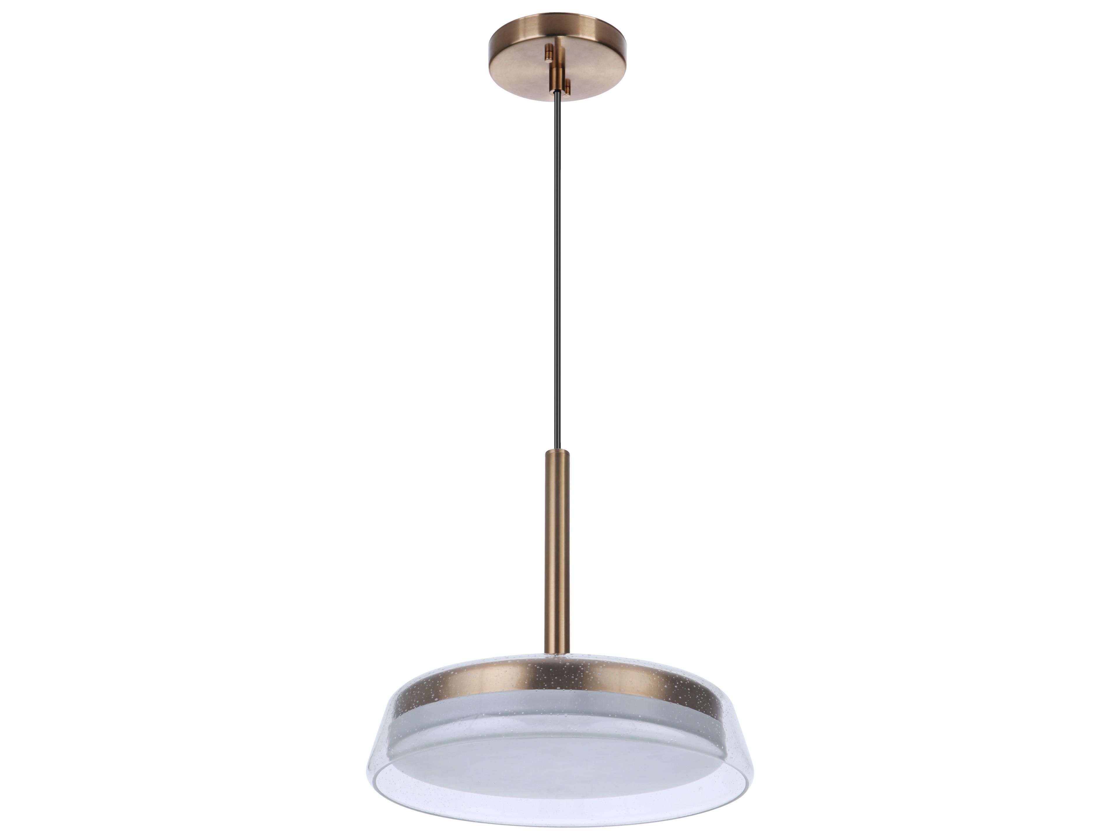 Craftmade Centric Satin Brass Glass LED Dome Pendant
