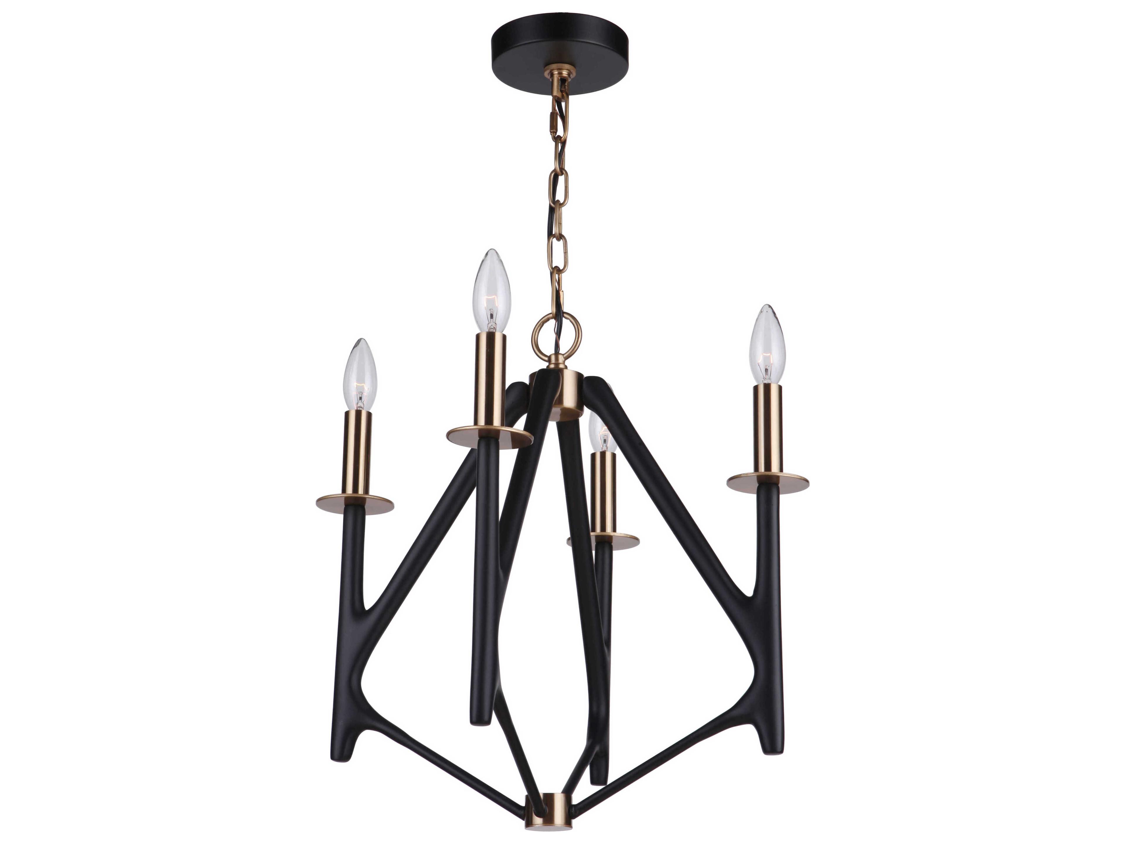 The Reserve 4-Light Flat Black Painted Nickel Chandelier