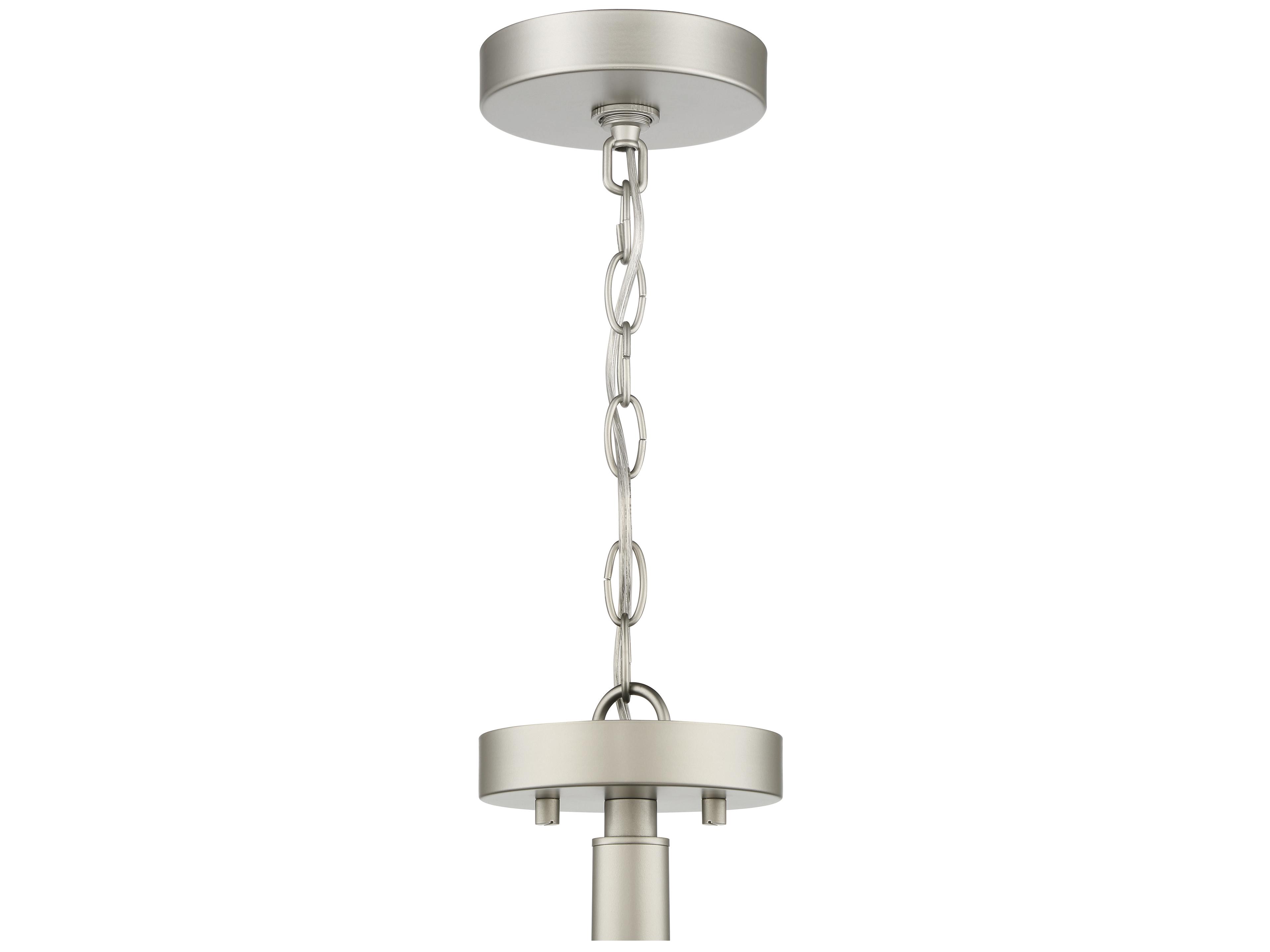 Craftmade Hailie 4-Light Satin Nickel Glass Drum Pendant