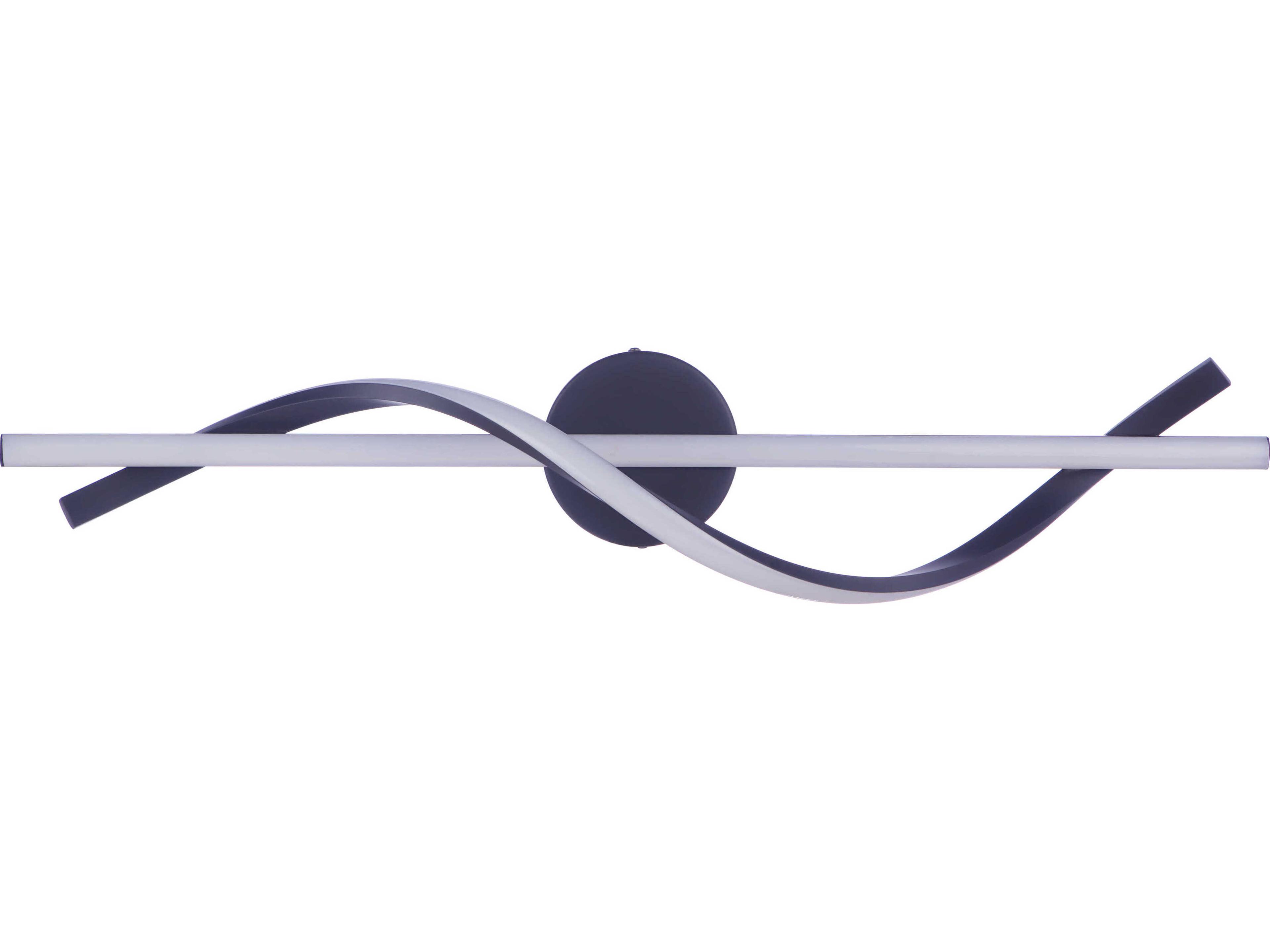 Pulse Flat Black Vanity Light