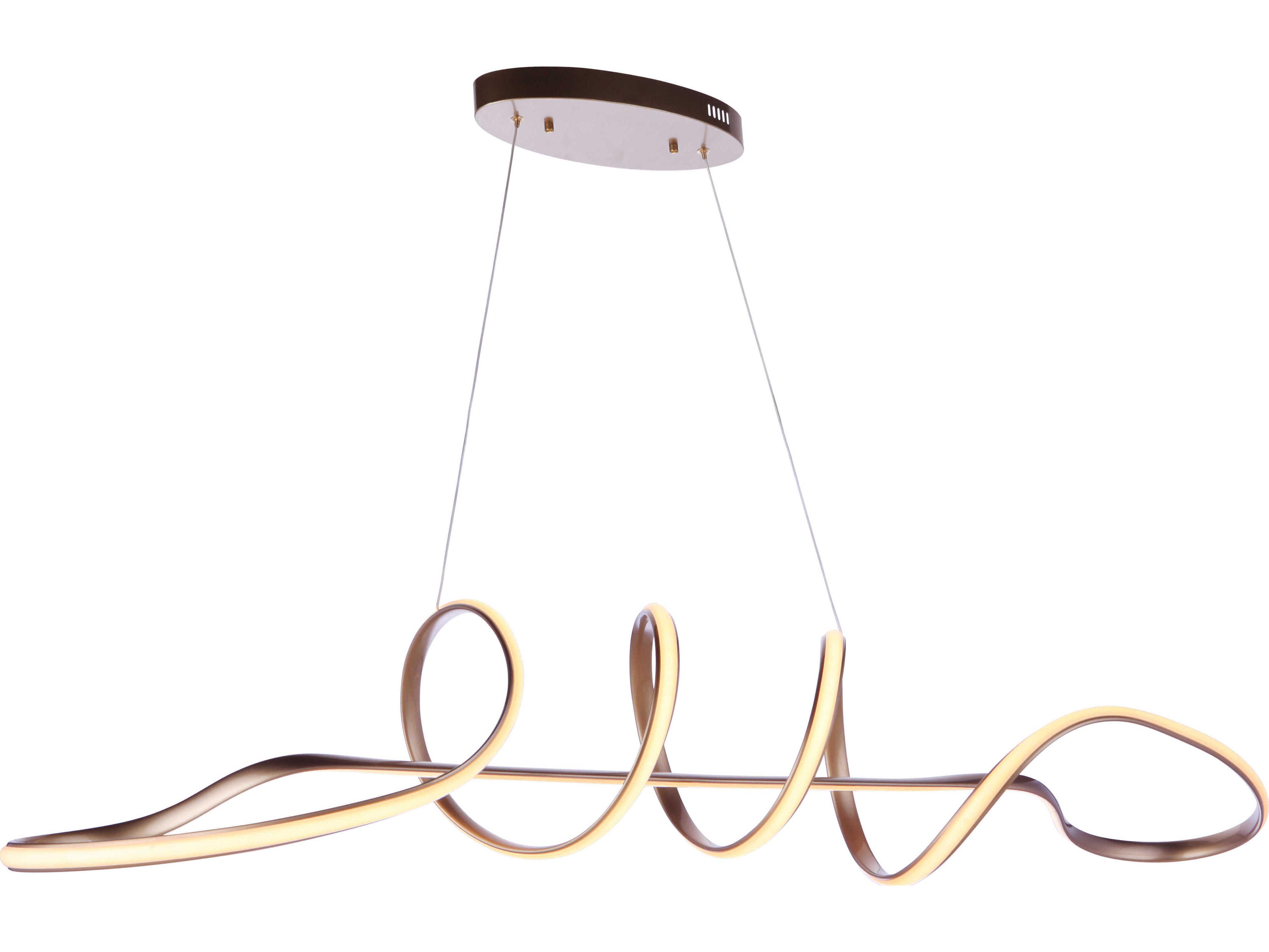 Craftmade Pulse 1-Light Champagne Brass LED Linear Island Pendant