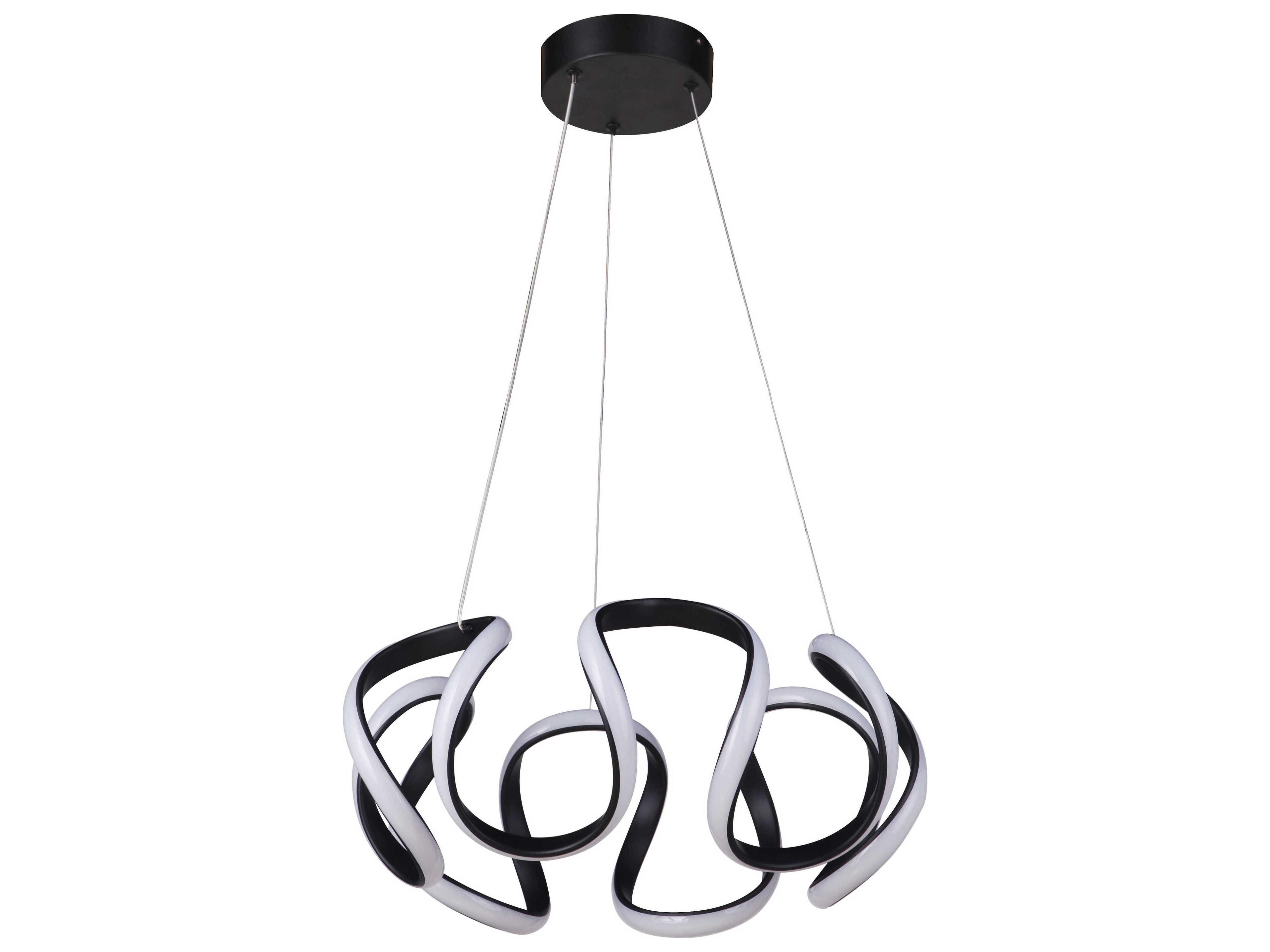 Pulse 1-Light Flat Black LED Pendant