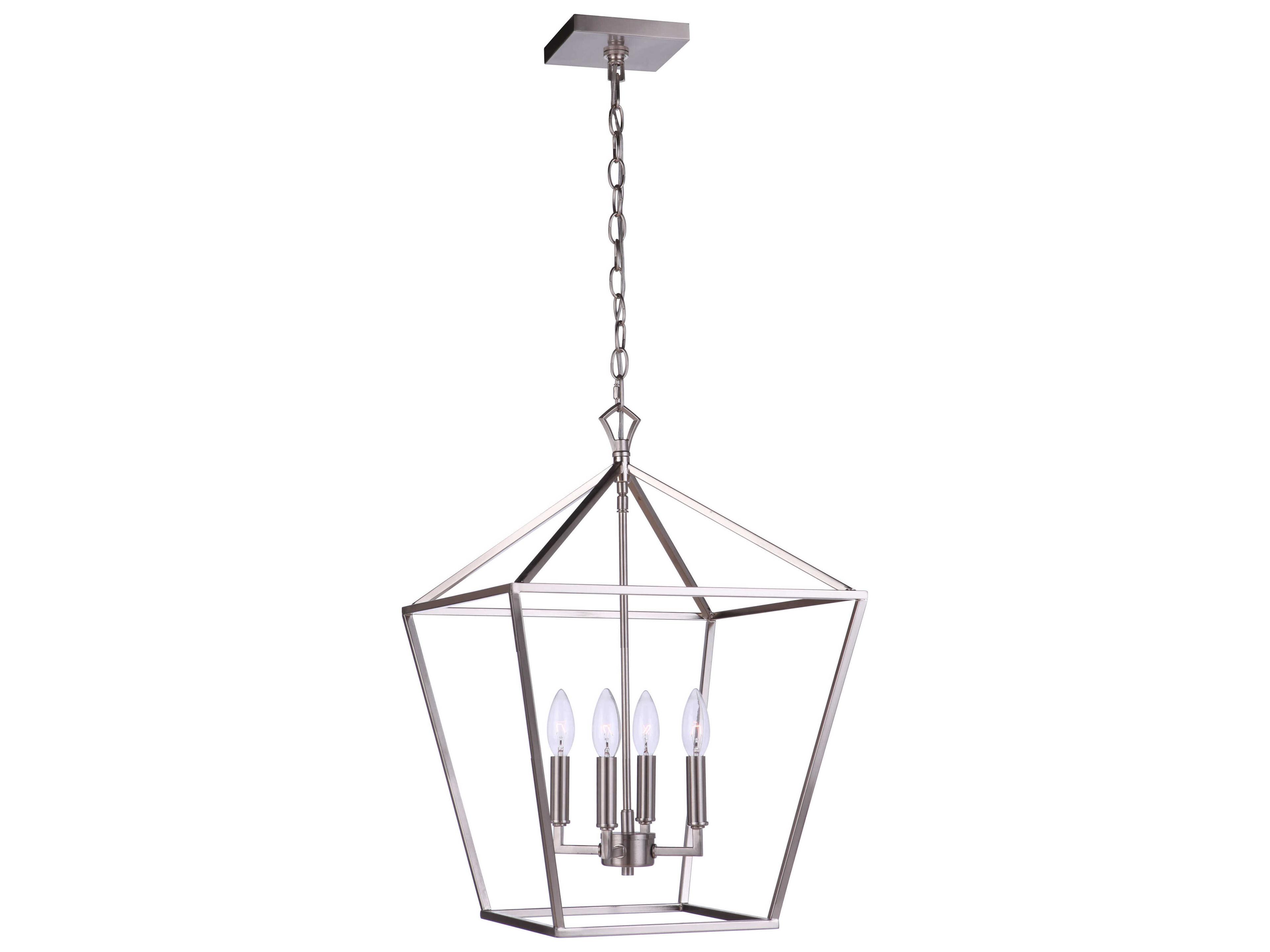 Flynt Ii 4-Light Brushed Polished Nickel Chandelier