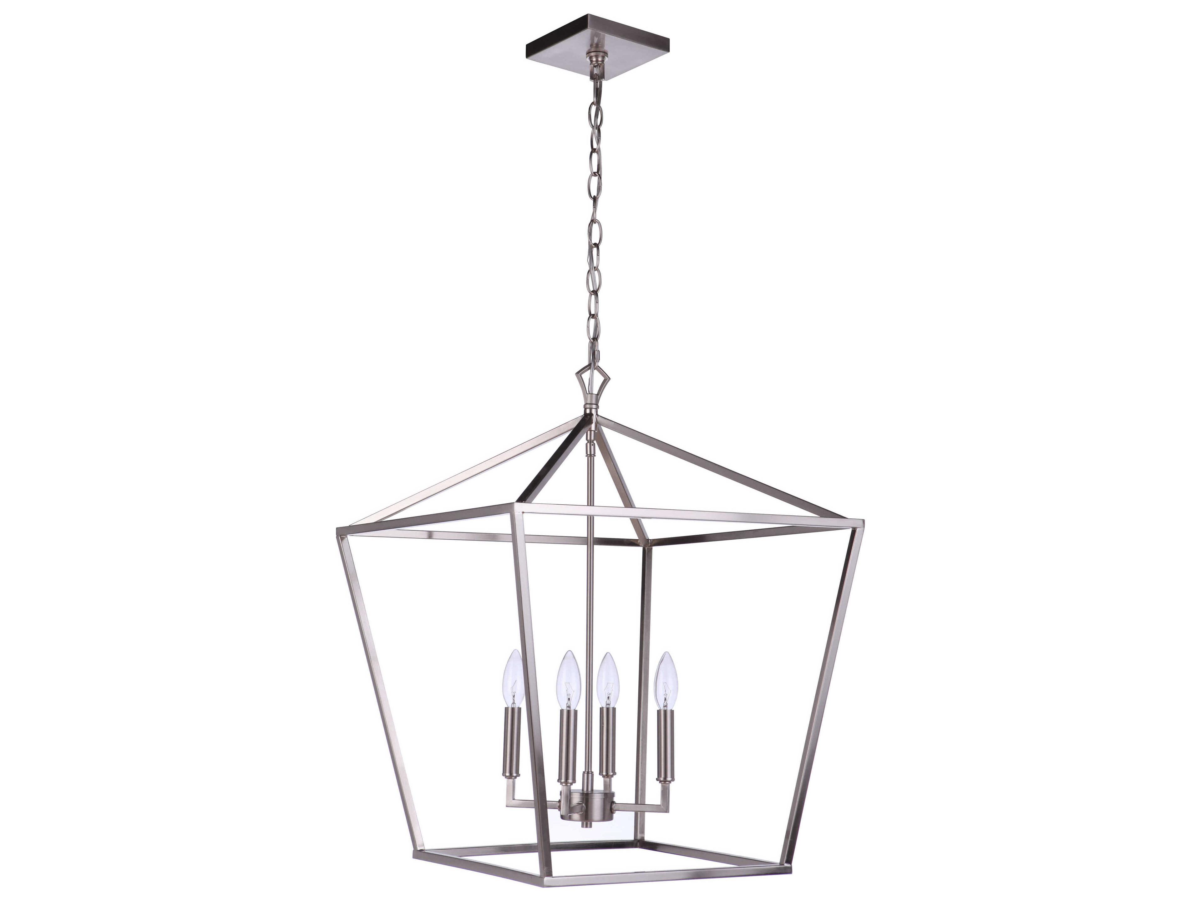 Flynt Ii 4-Light Brushed Polished Nickel Chandelier