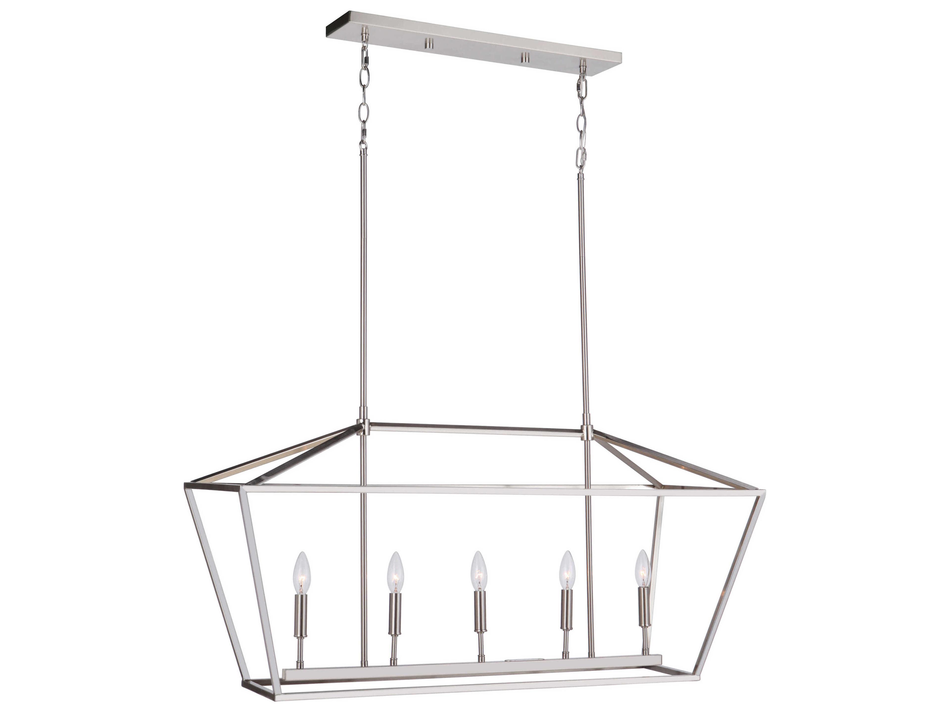 Craftmade Flynt Ii 5-Light Flat Black Brushed Polished Nickel Island Pendant