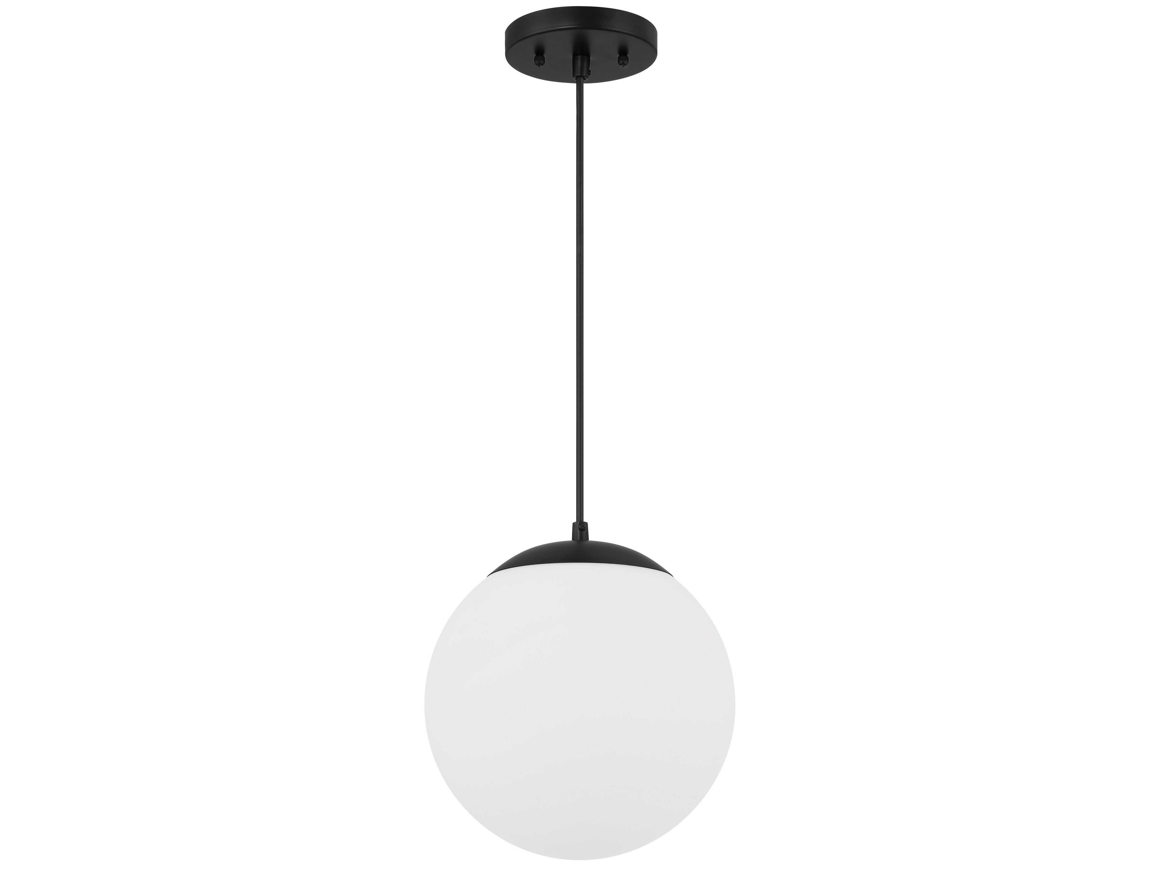 Gaze 1-Light Flat Black Globe Mini Pendant