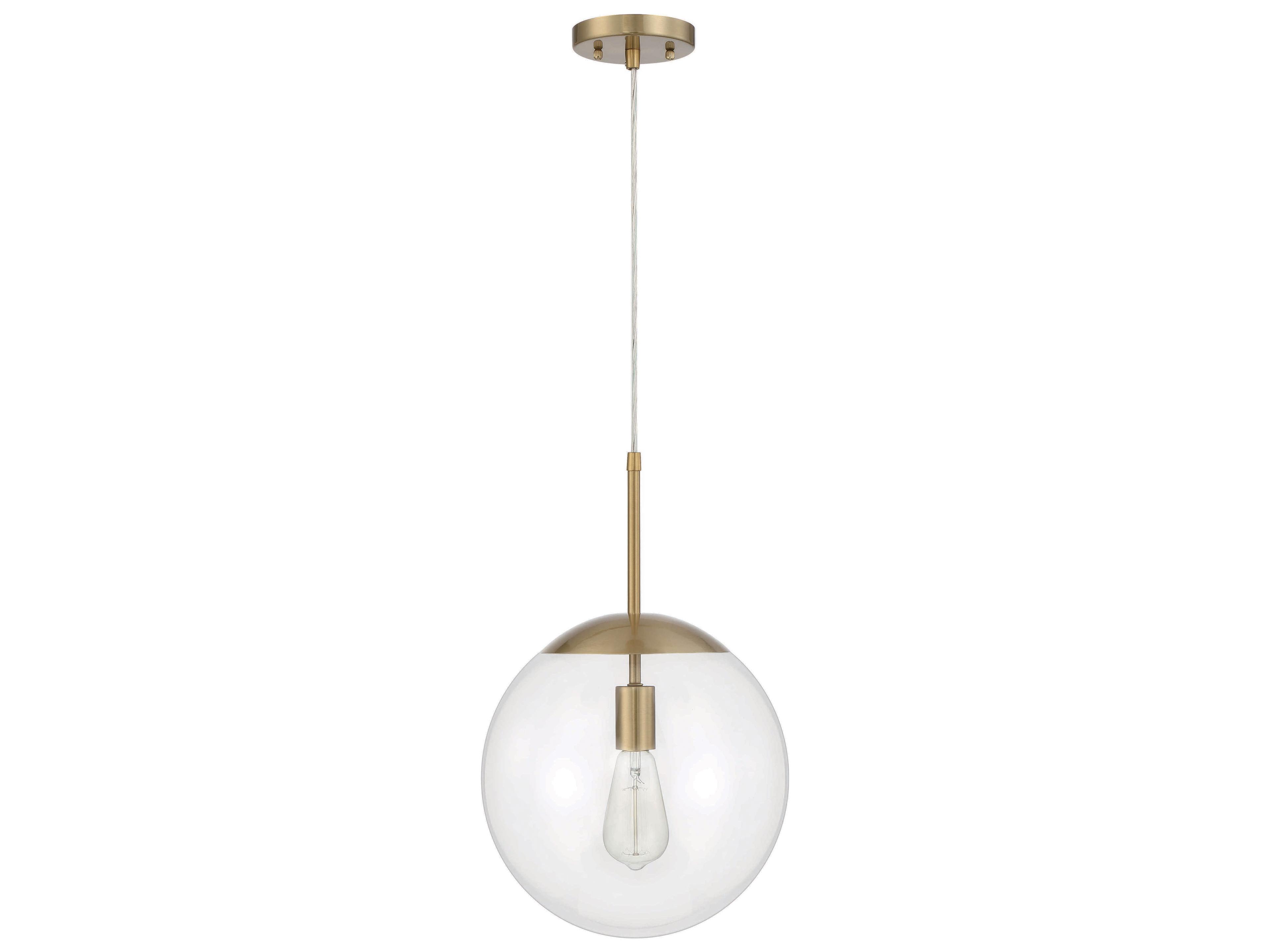 Craftmade Gaze 1-Light Satin Brass Glass Globe Mini Pendant