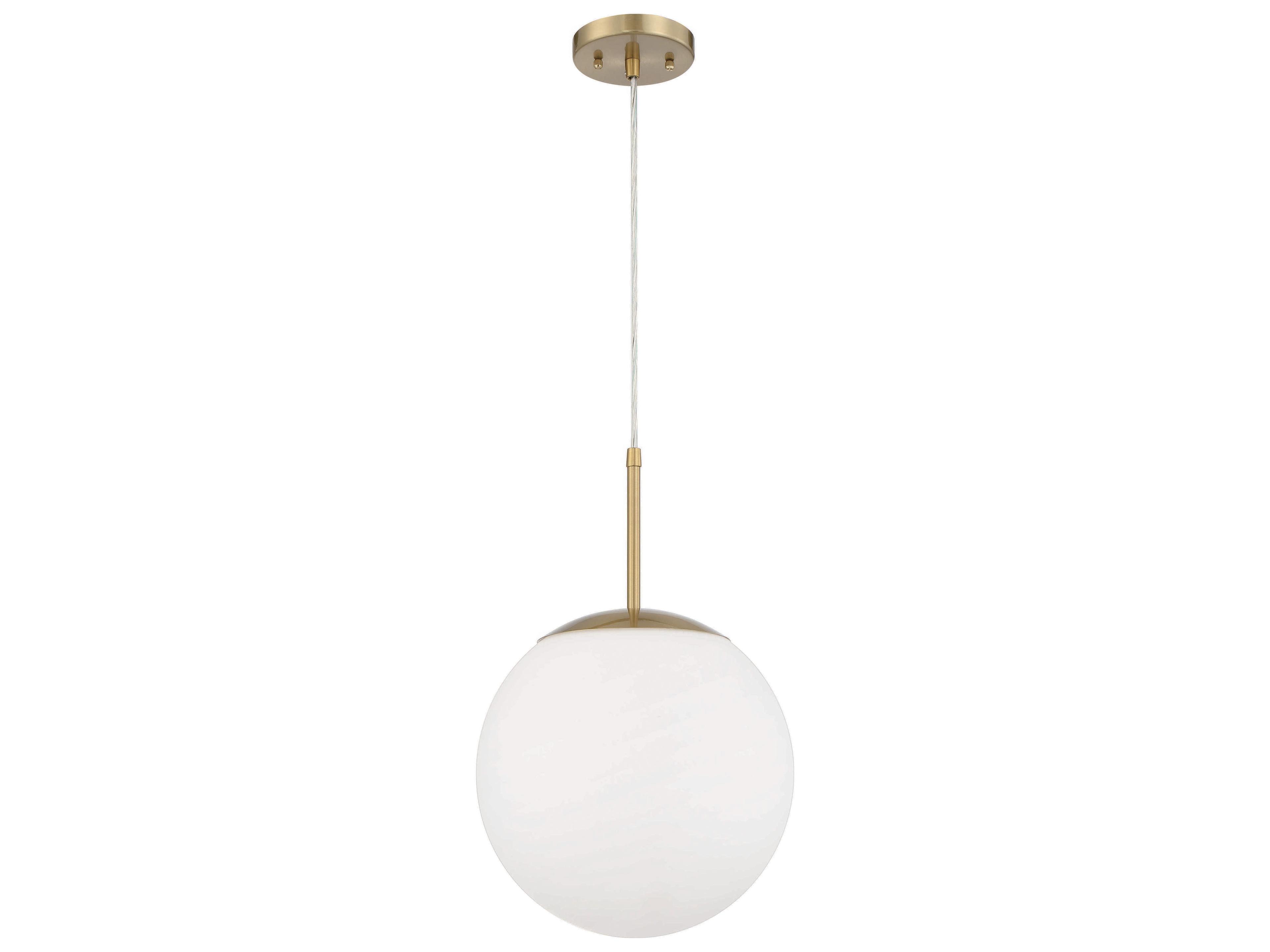 Gaze 1-Light Satin Brass Glass Globe Mini Pendant