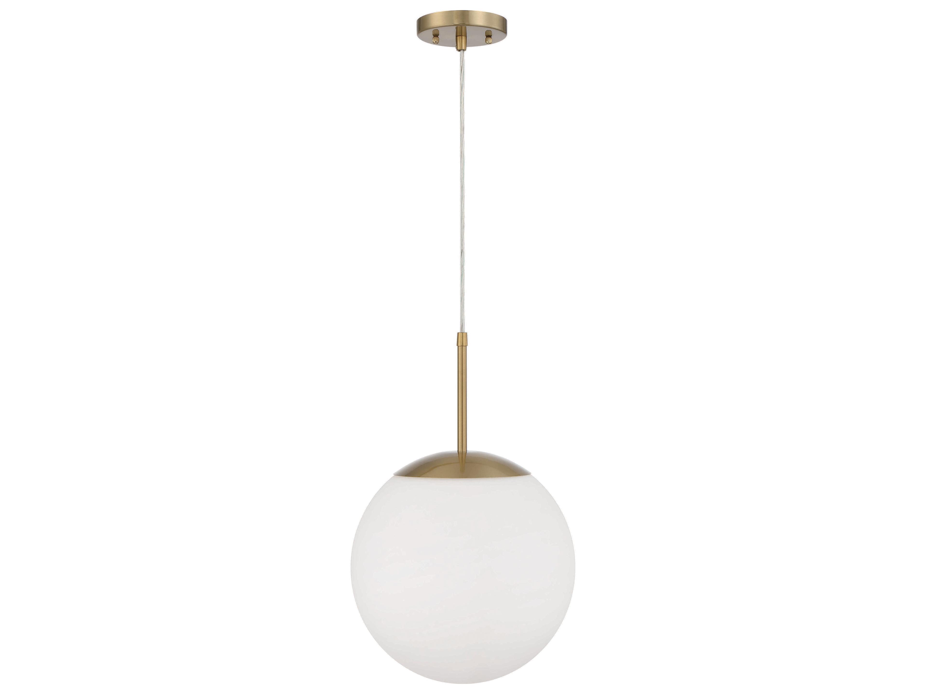 Craftmade Gaze 1-Light Satin Brass Glass Globe Mini Pendant