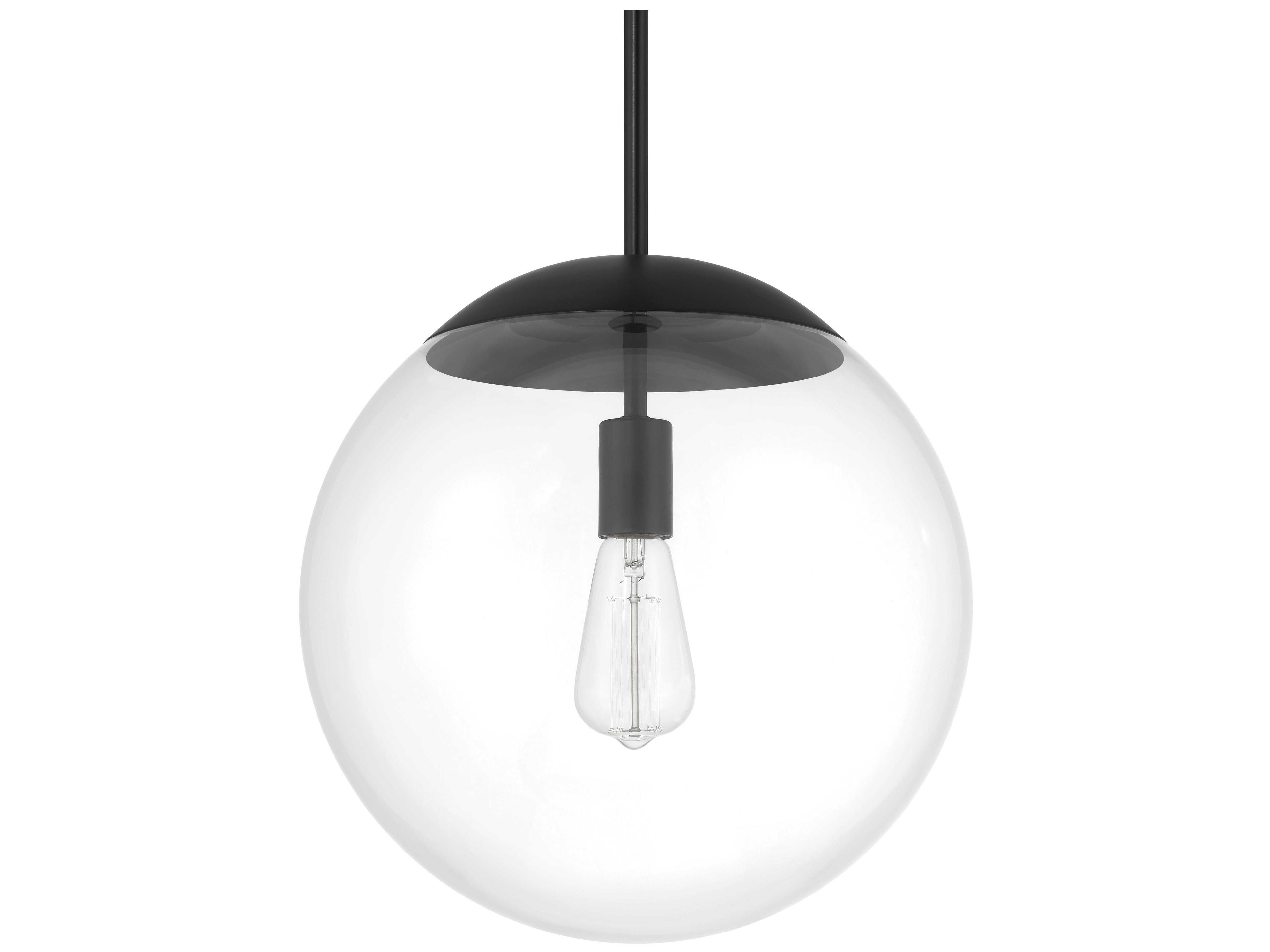 Craftmade Gaze 1-Light Flat Black Globe Pendant