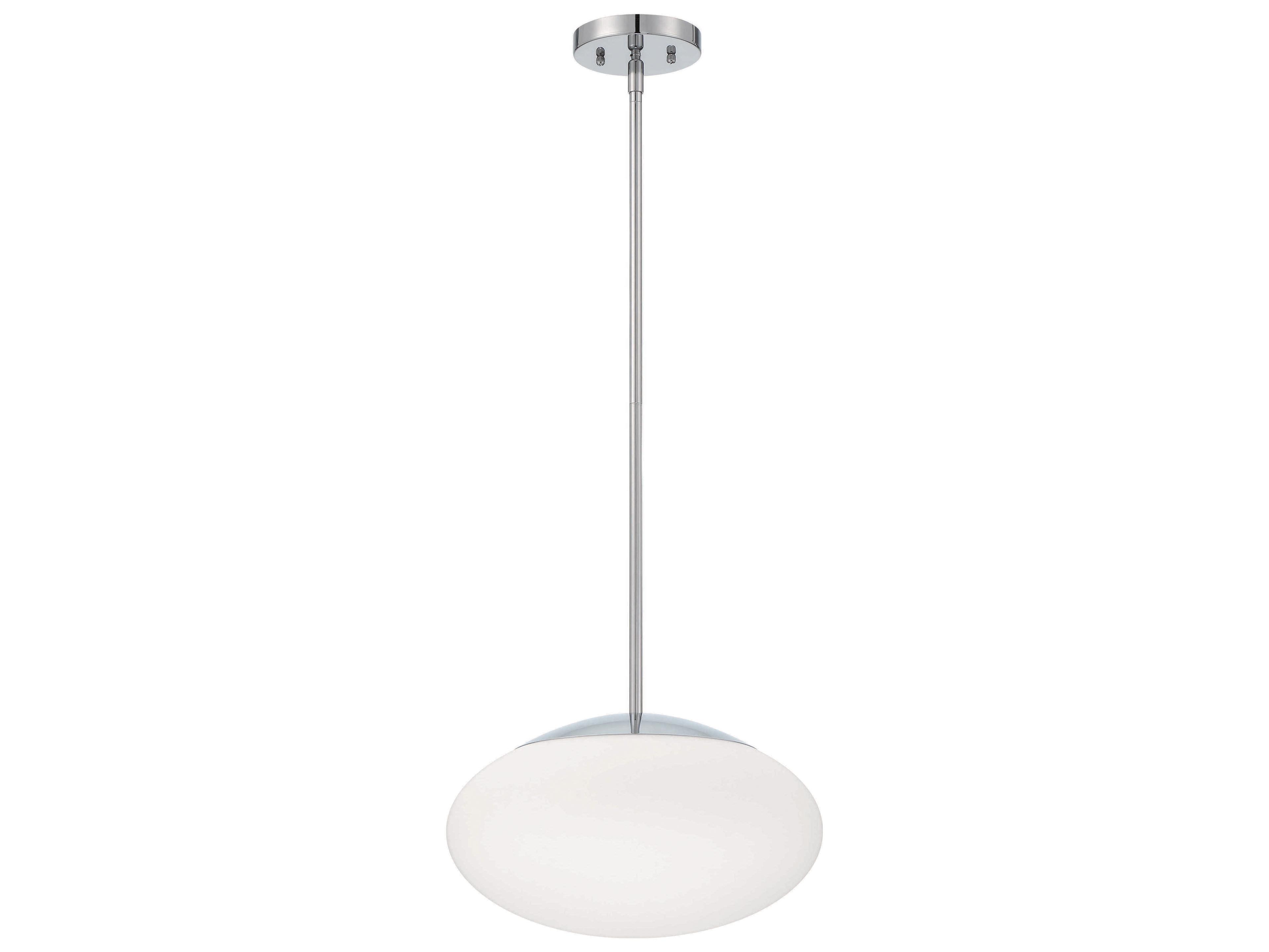 Gaze 1-Light Chrome Glass Pendant