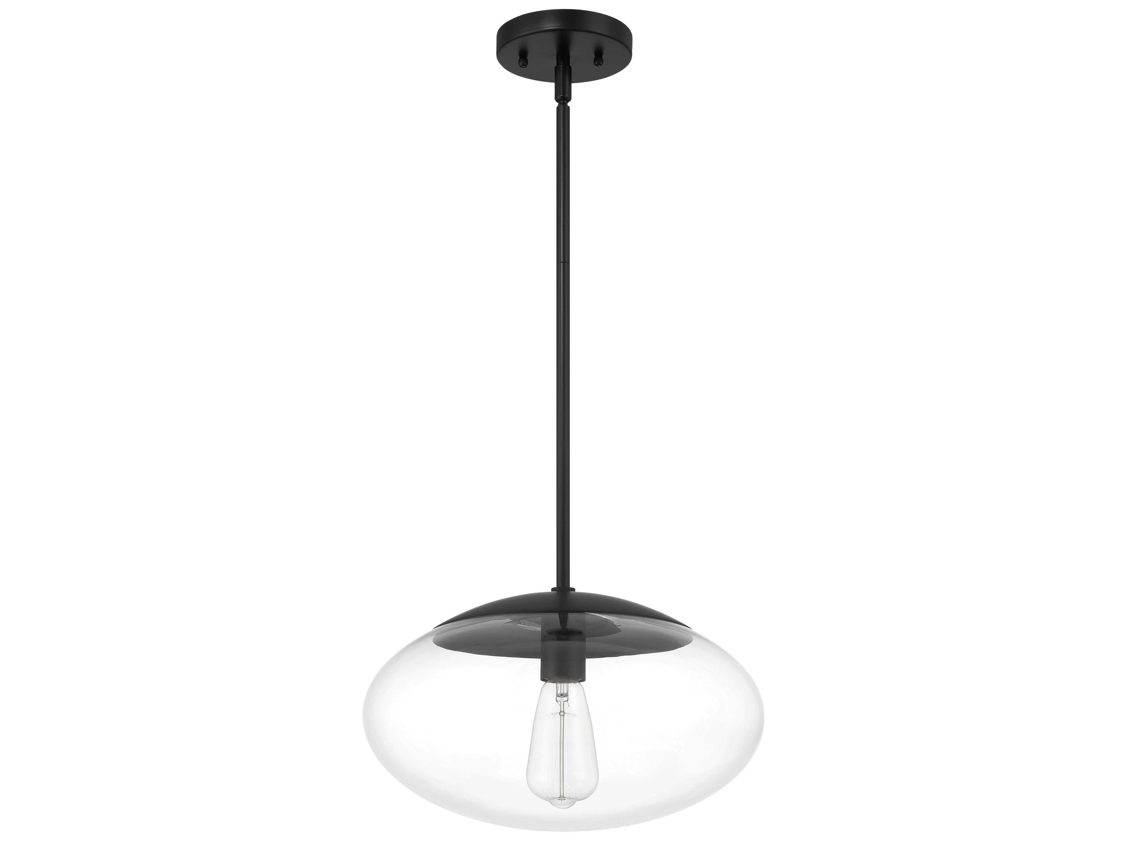 Gaze 1-Light Flat Black Pendant