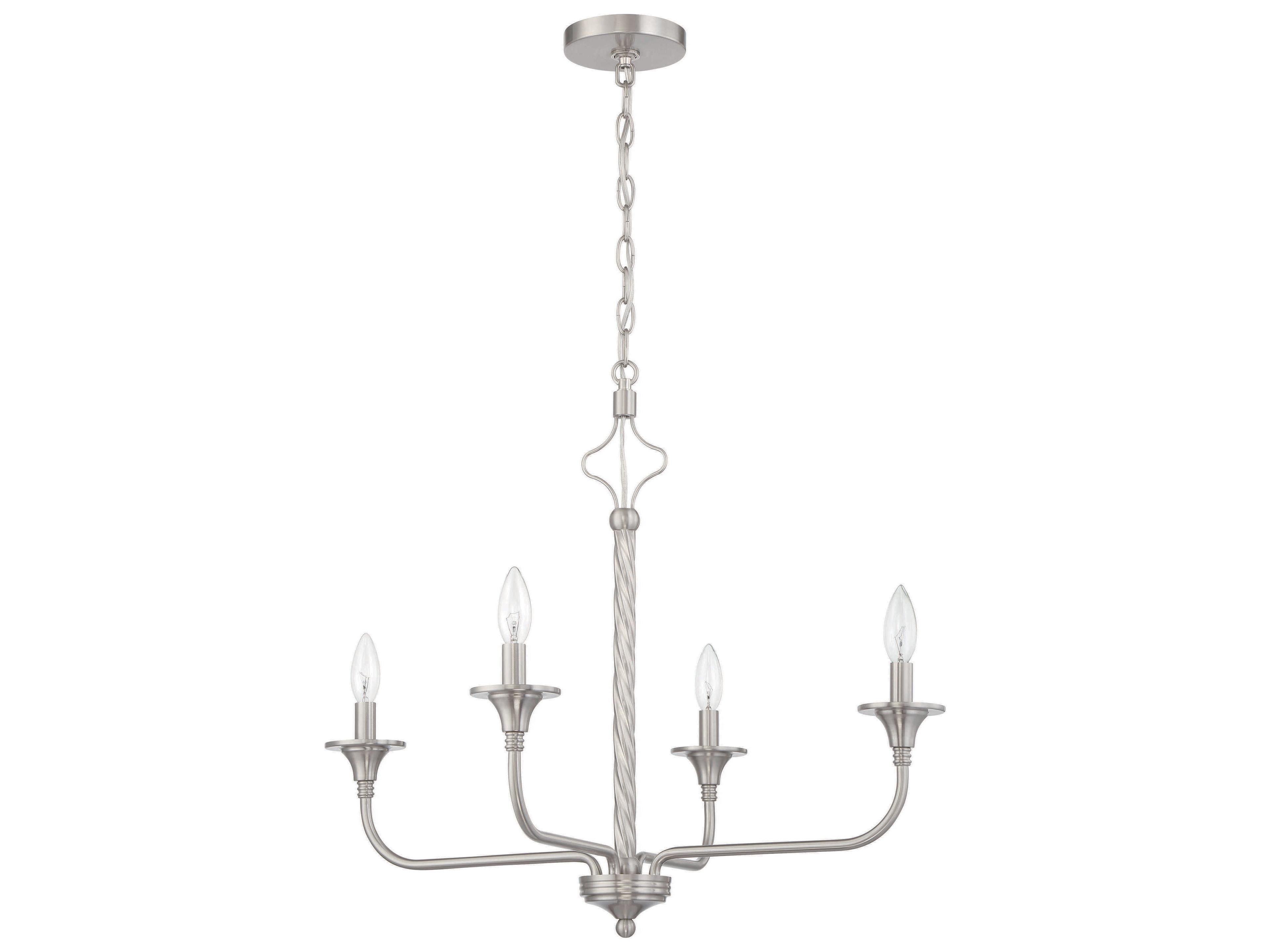 Jolenne 4-Light Brushed Polished Nickel Chandelier