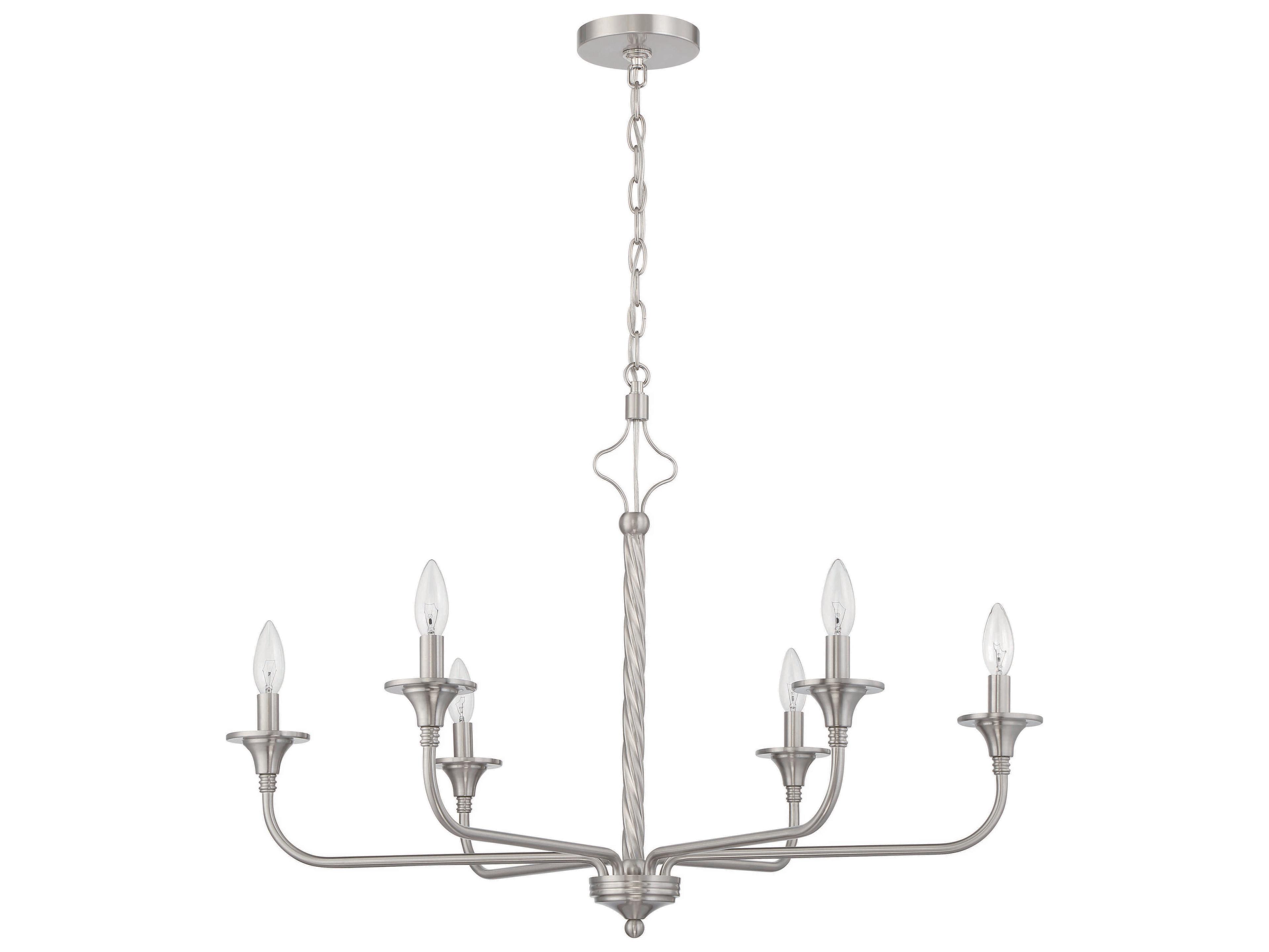 Craftmade Jolenne 6-Light Brushed Polished Nickel Chandelier