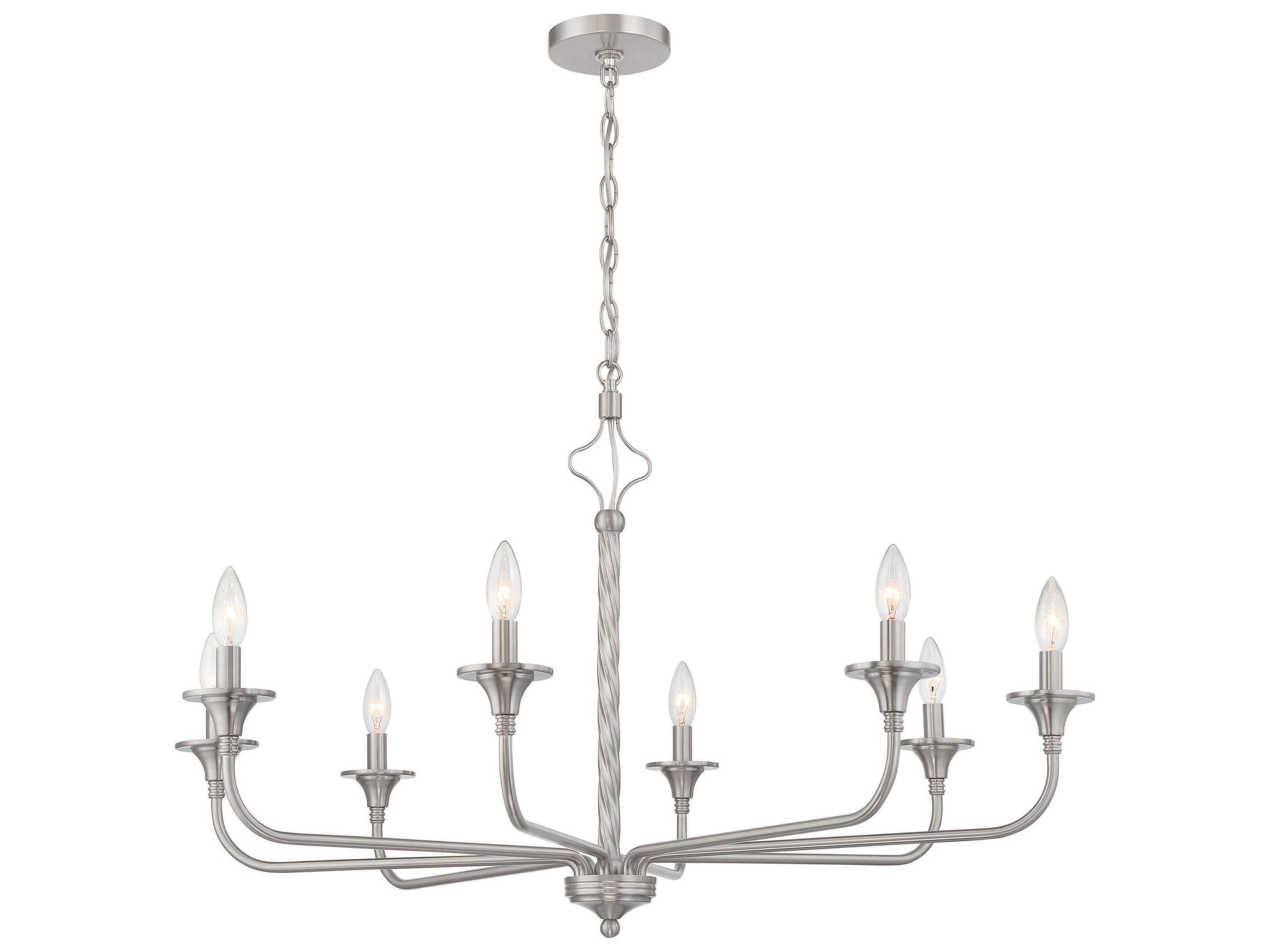 Craftmade Jolenne 8-Light Brushed Polished Nickel Chandelier