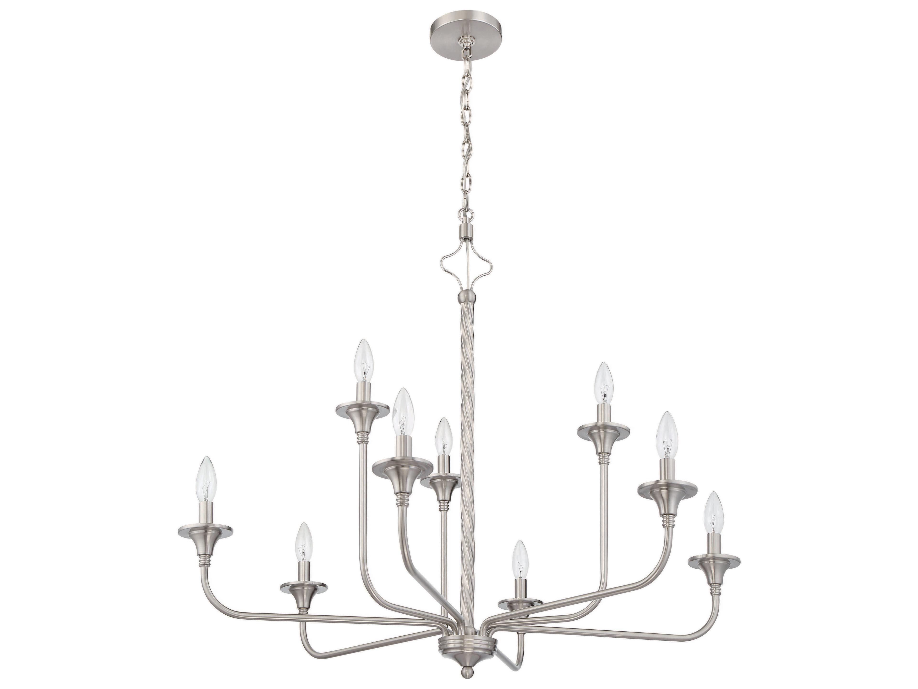 Jolenne 9-Light Brushed Polished Nickel Chandelier