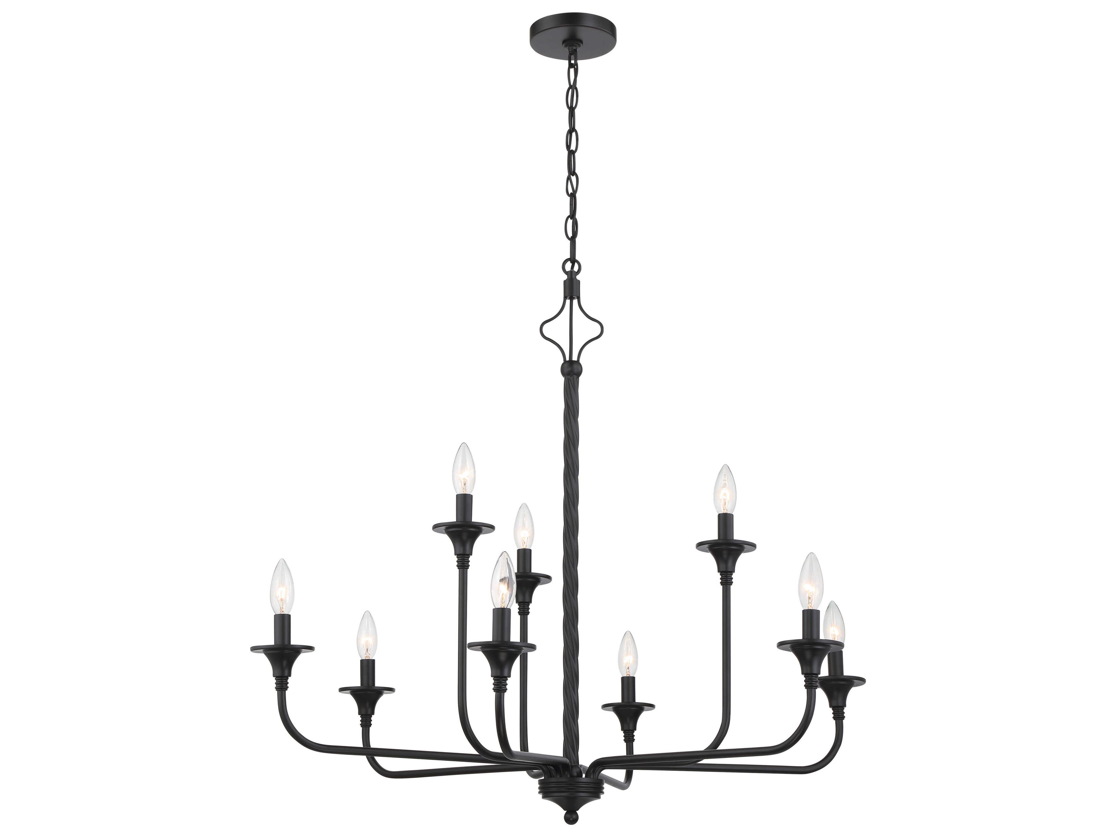 Craftmade Jolenne 9-Light Flat Black Chandelier