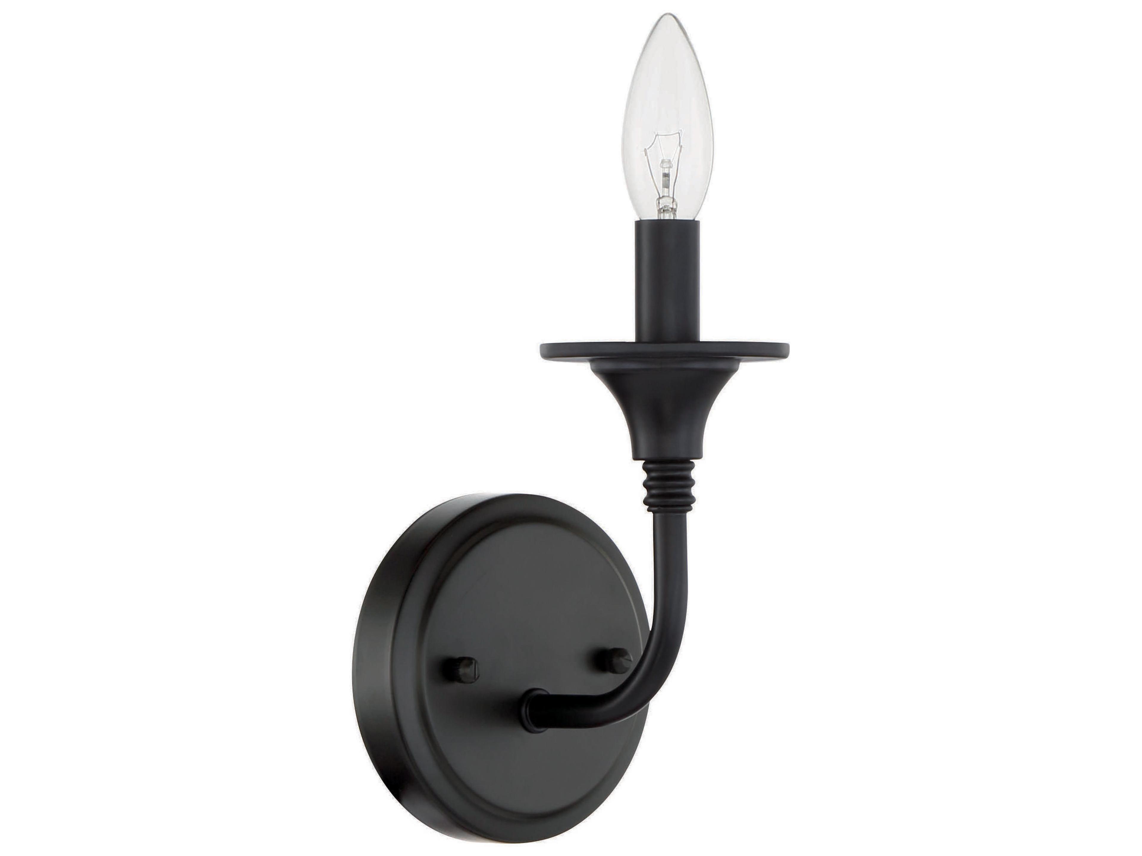 Jolenne 1-Light Flat Black Wall Sconce