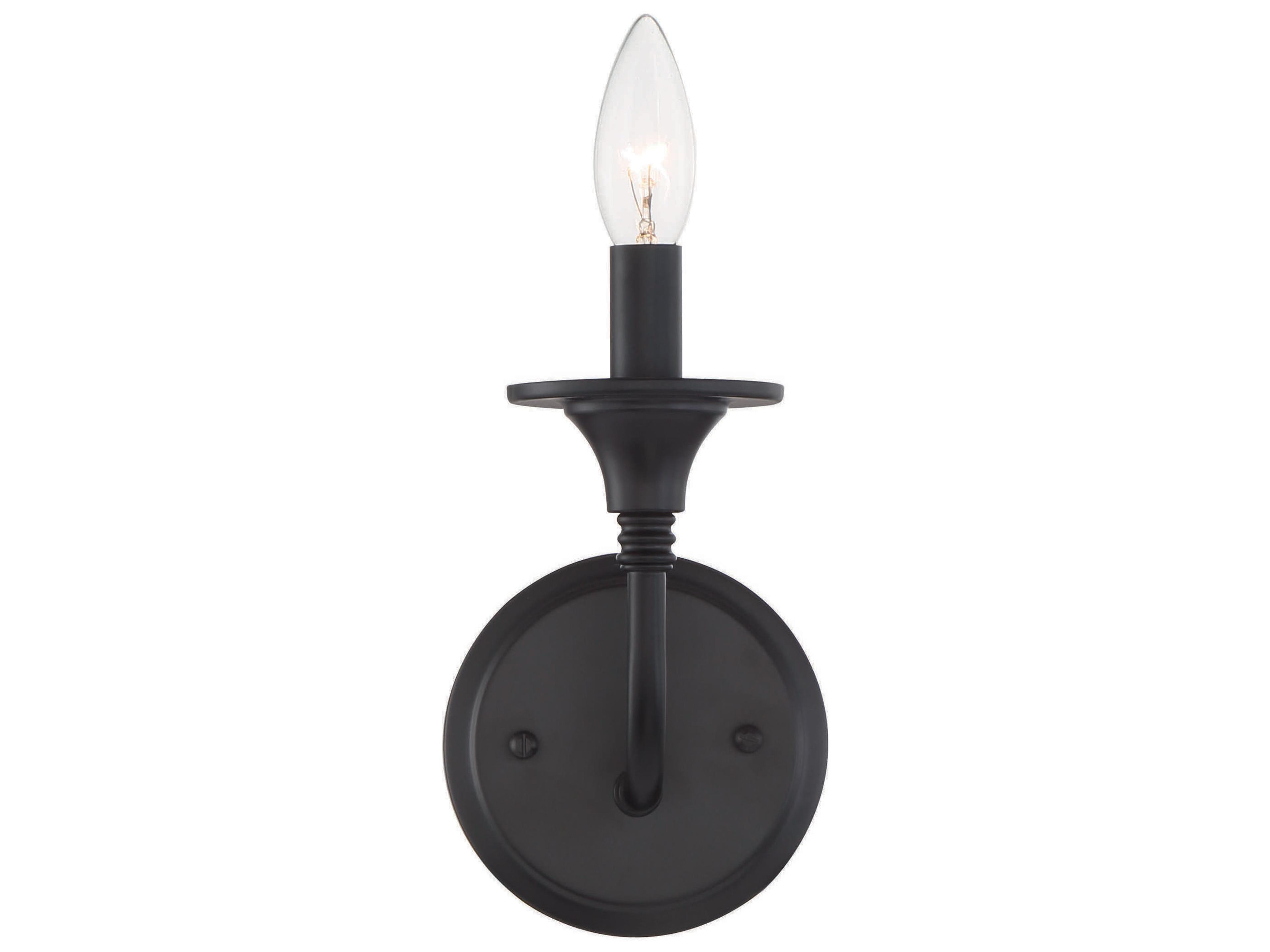 Craftmade Jolenne 1-Light Flat Black Wall Sconce