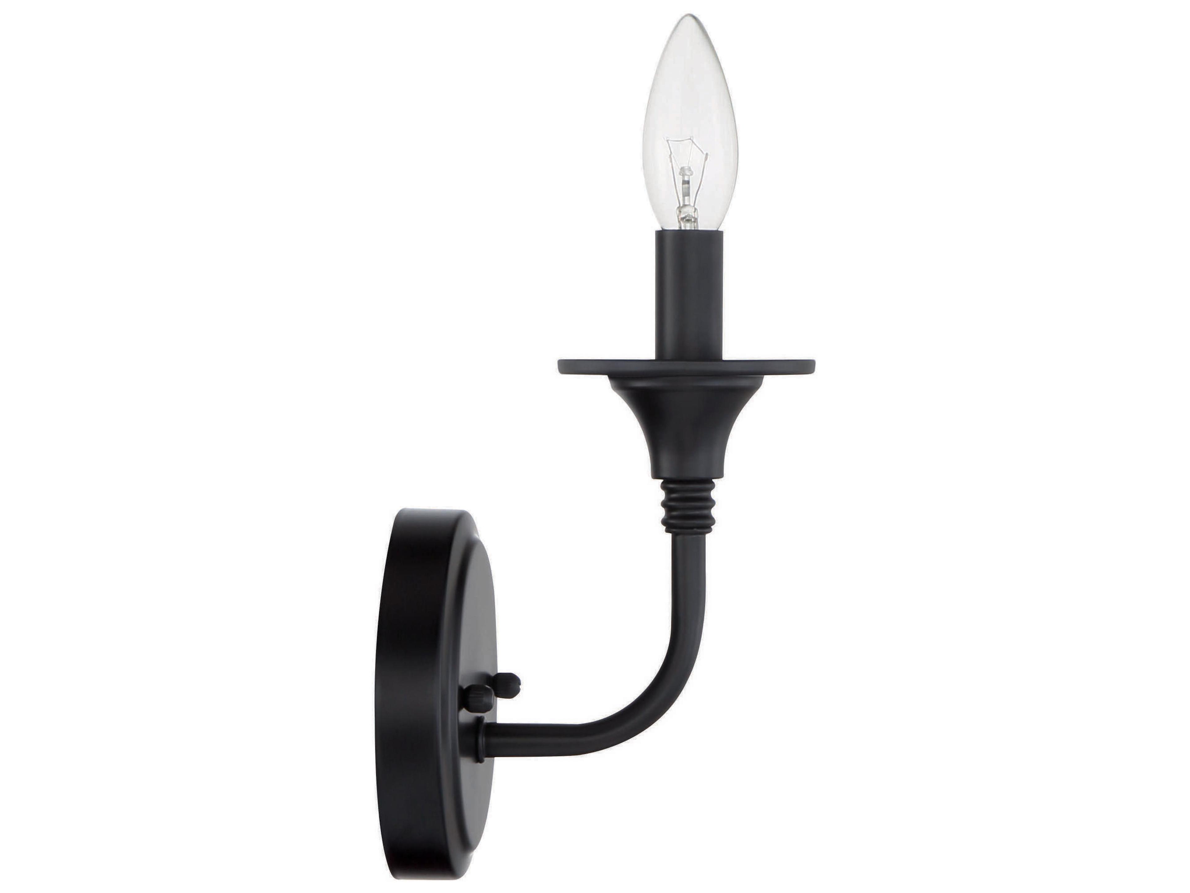 Craftmade Jolenne 1-Light Flat Black Wall Sconce