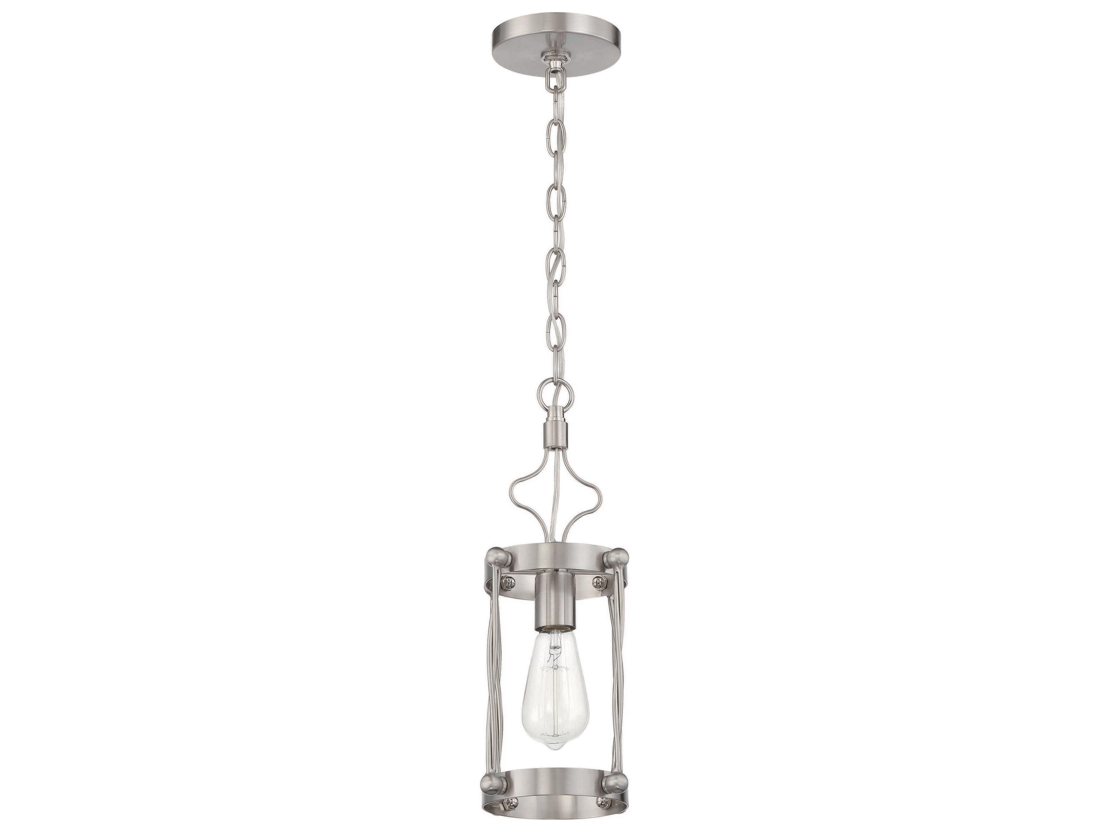 Craftmade Jolenne 1-Light Brushed Polished Nickel Mini Pendant