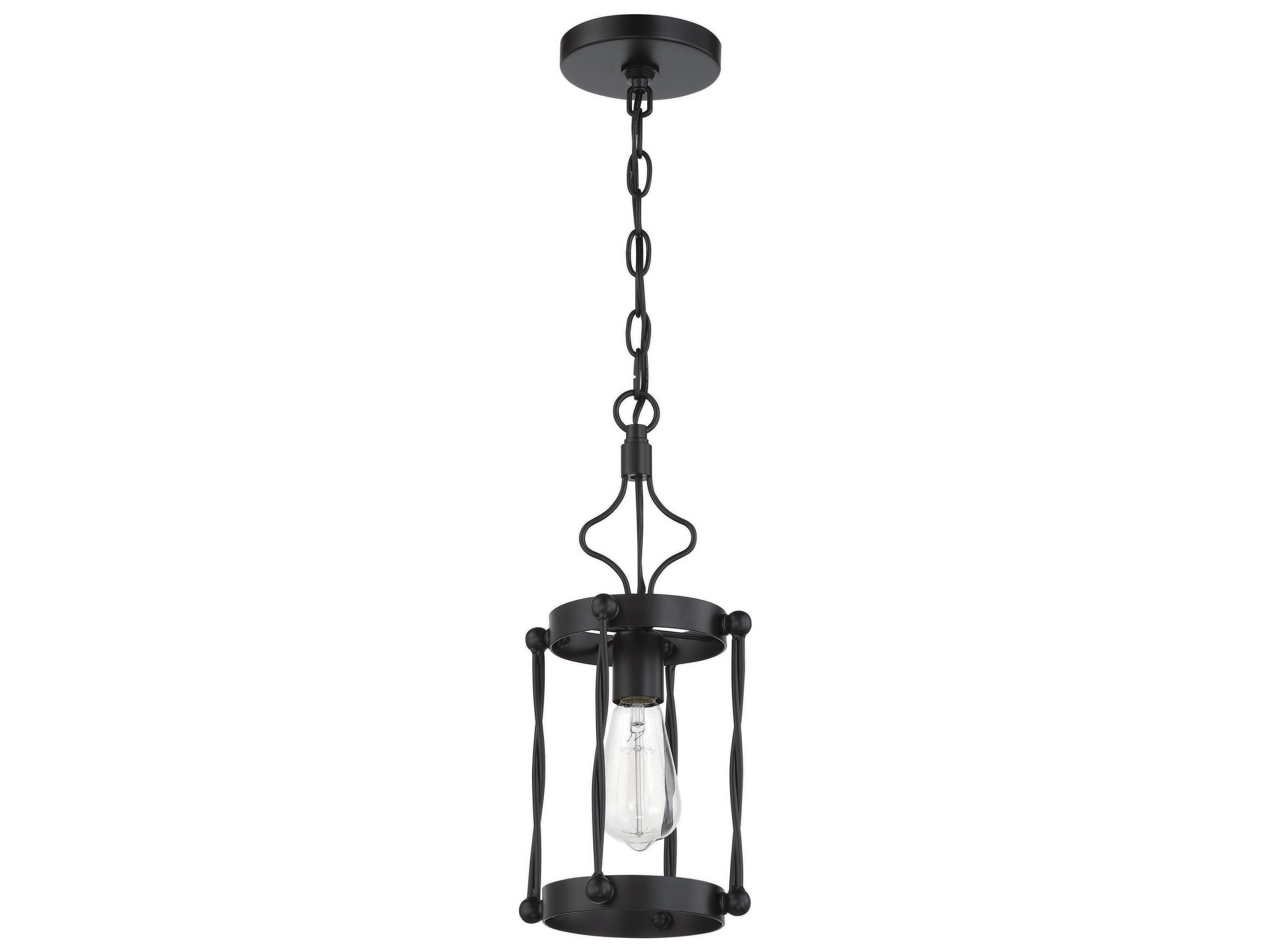 Jolenne 1-Light Flat Black Mini Pendant