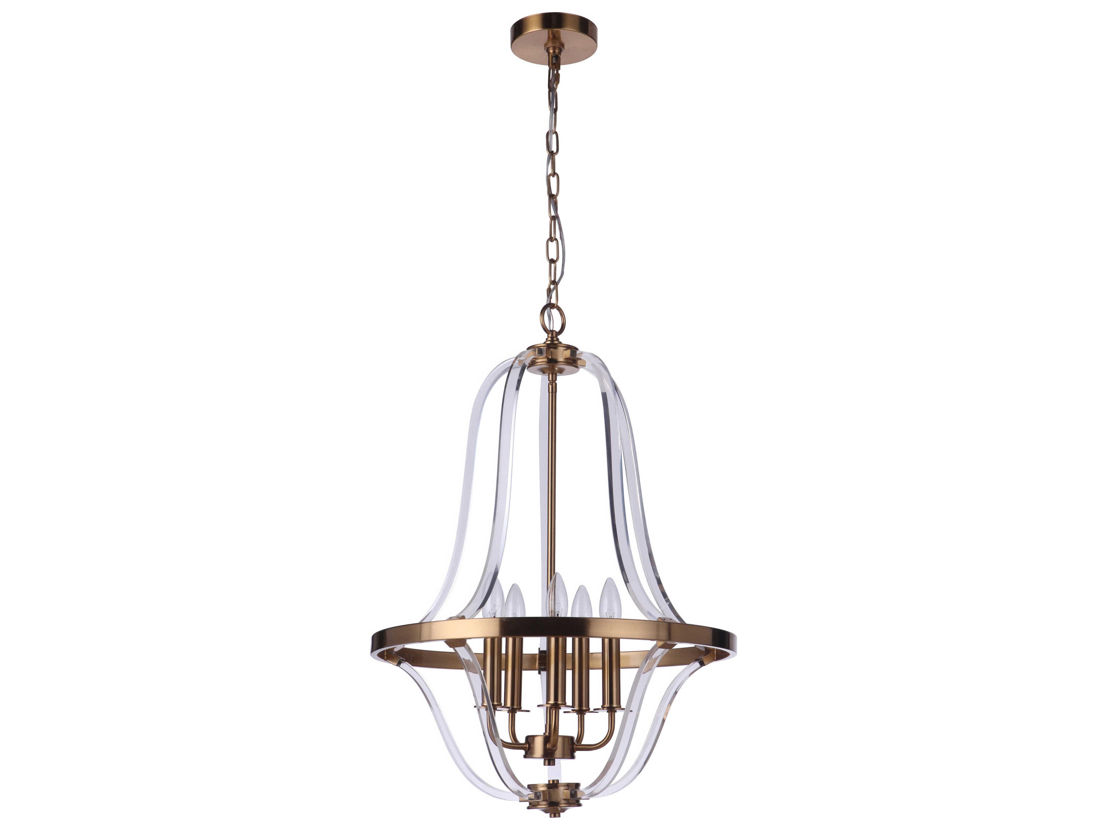 Graclyn 5-Light Satin Brass Pendant