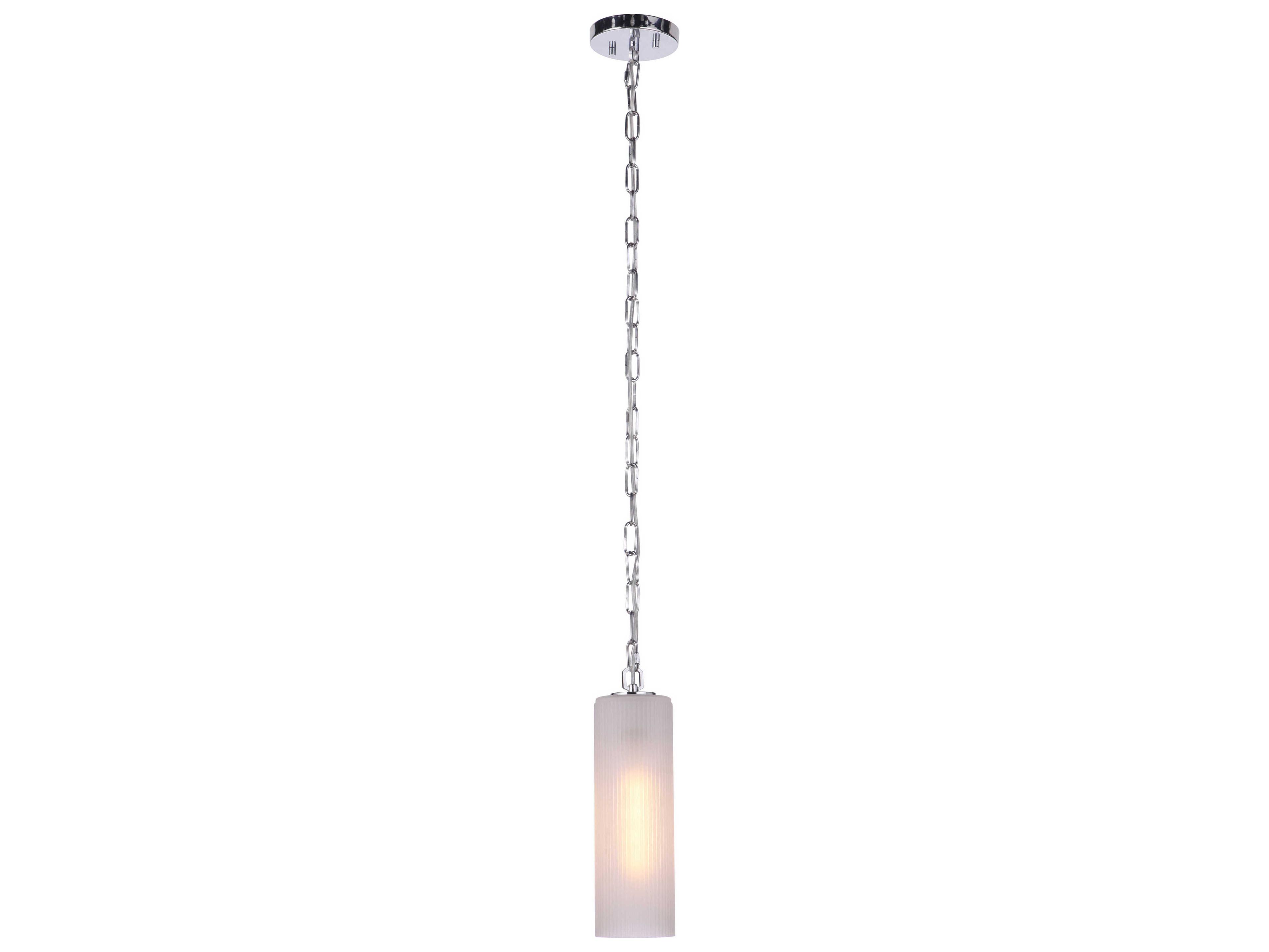 Craftmade Myos 1-Light Chrome Glass Cylinder Mini Pendant